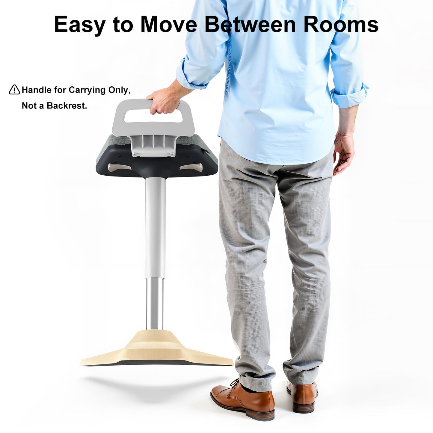 ERGO COLLECT Wobble Stool for Standing Desk, Height Adjustable 22"-31.9", Ergonomic Sit Stand Chair with Non-Slip Base & Upgraded Lift, Home Office Active Sitting Stool