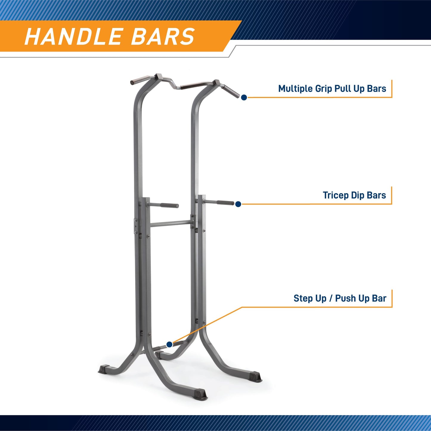 Marcy Power Tower Multi-Functional Home Gym Pull Up Chin Up Push up Dip Station for Strength Training TC-5580AMZ