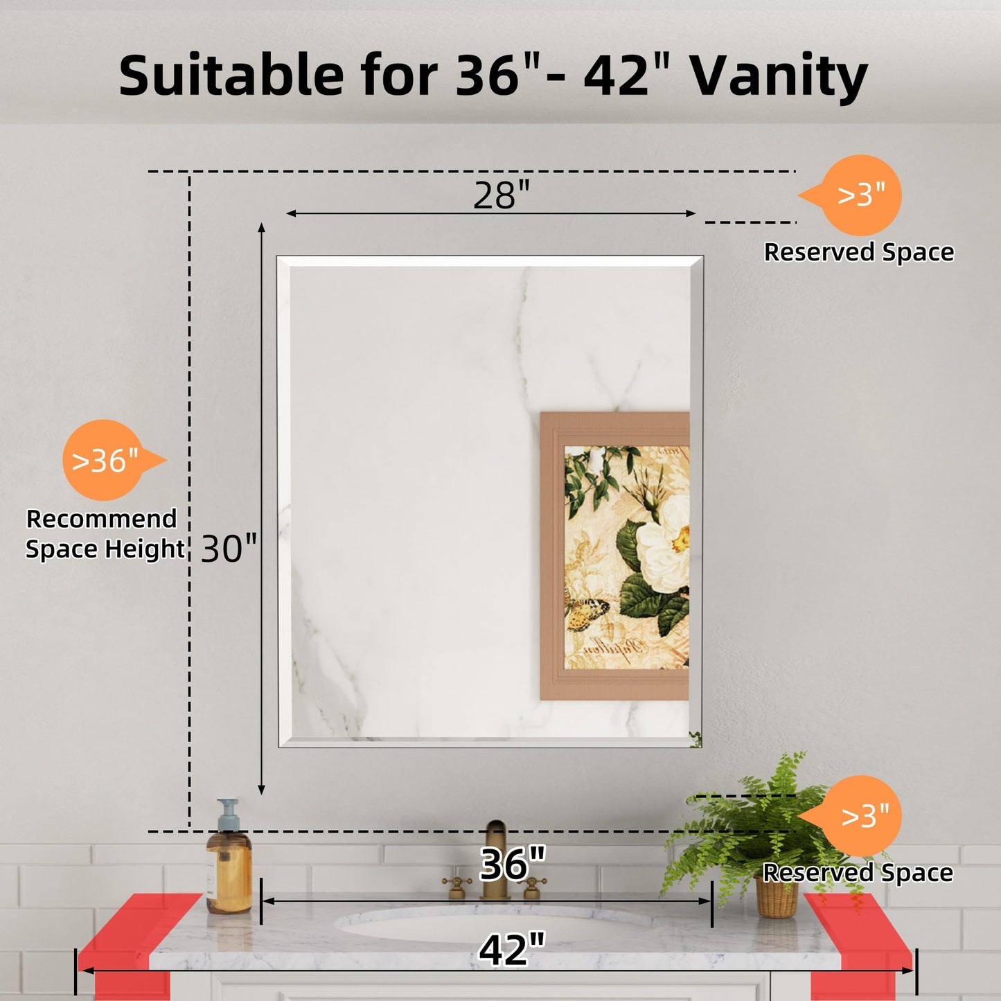 Keazile 28 x 30 Inch Large Medicine Cabinet with Mirror, Black Aluminum Bathroom Cabinet with Storage, Oversized Single Door Tempered Beveled Glass, Recessed or Surface Mount, Adjustable Shelves