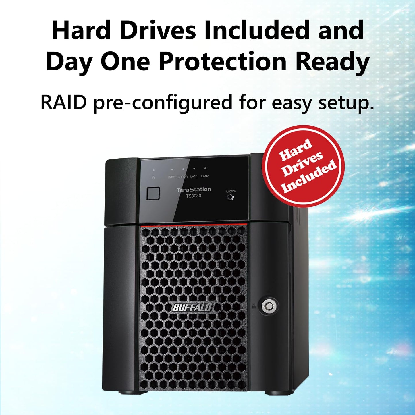 BUFFALO TeraStation Essentials 2025 4-Bay Value Desktop NAS 16TB (4x4TB) with Hard Drives Included