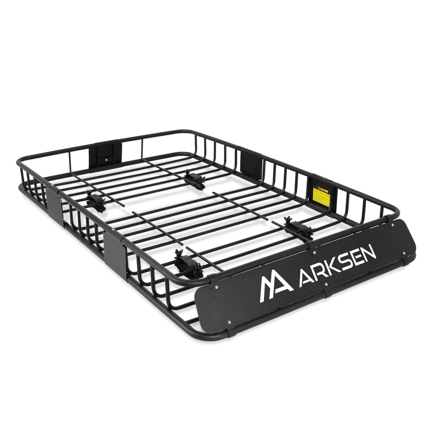 ARKSEN 64" x 39" x 6" Roof Rack Basket with Extension, 150 lb Heavy-Duty Steel Cargo Carrier, Fits Crossbars up to 1.38" Thick, for SUV & Pickup Truck