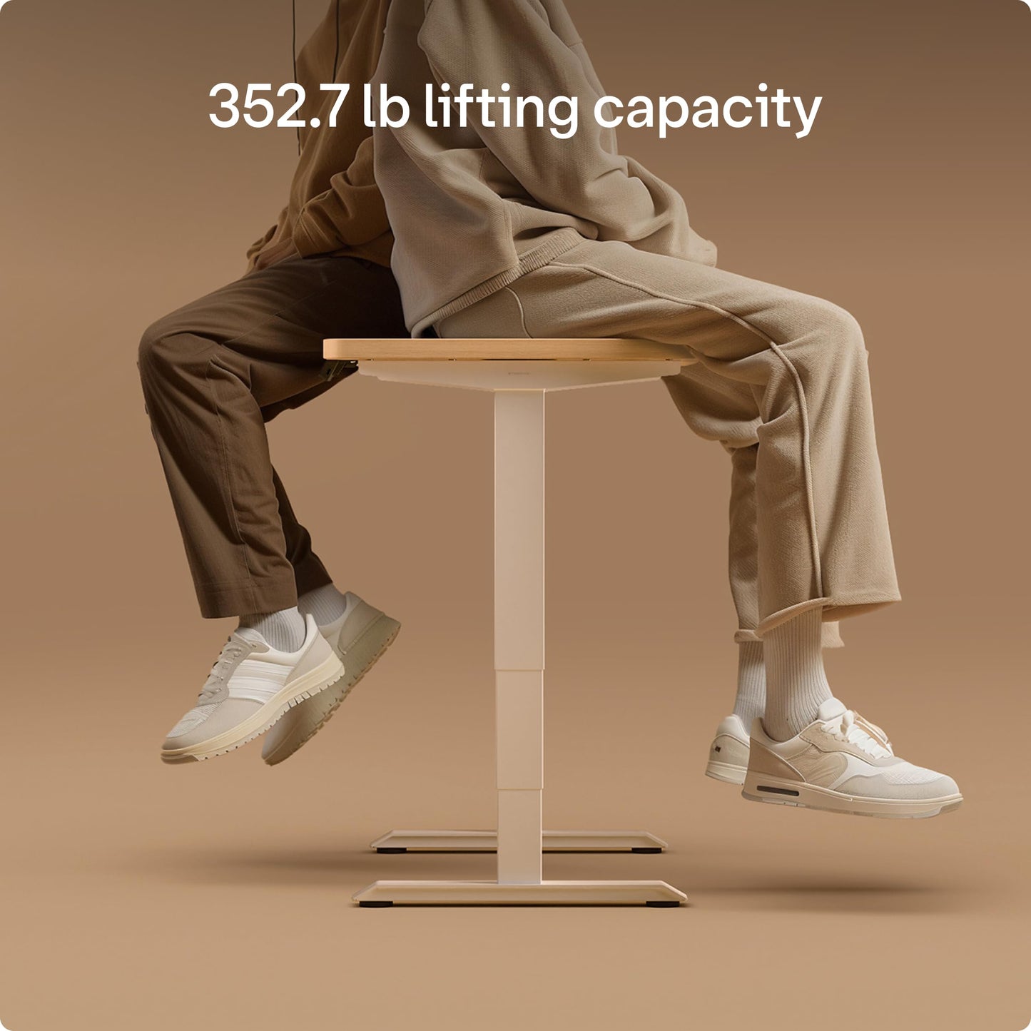 Desktronic Height Adjustable Standing Desk Frame — Ergonomic Sit Stand Desk Frame, Electric Dual Motors 353 lbs, USB & USB-C Charging, Wobble-Free, Touchscreen, 3 Memory Presets, Anti-Collision