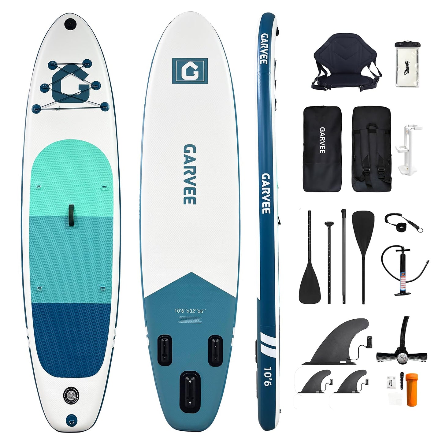 Ultra Lightweight Inflatable Rise Paddle Board Paddle Board – Stable & Durable Anti-Slip Deck, Max Load 150kg, Ideal for Surfing, Fishing, Yoga, Beginners