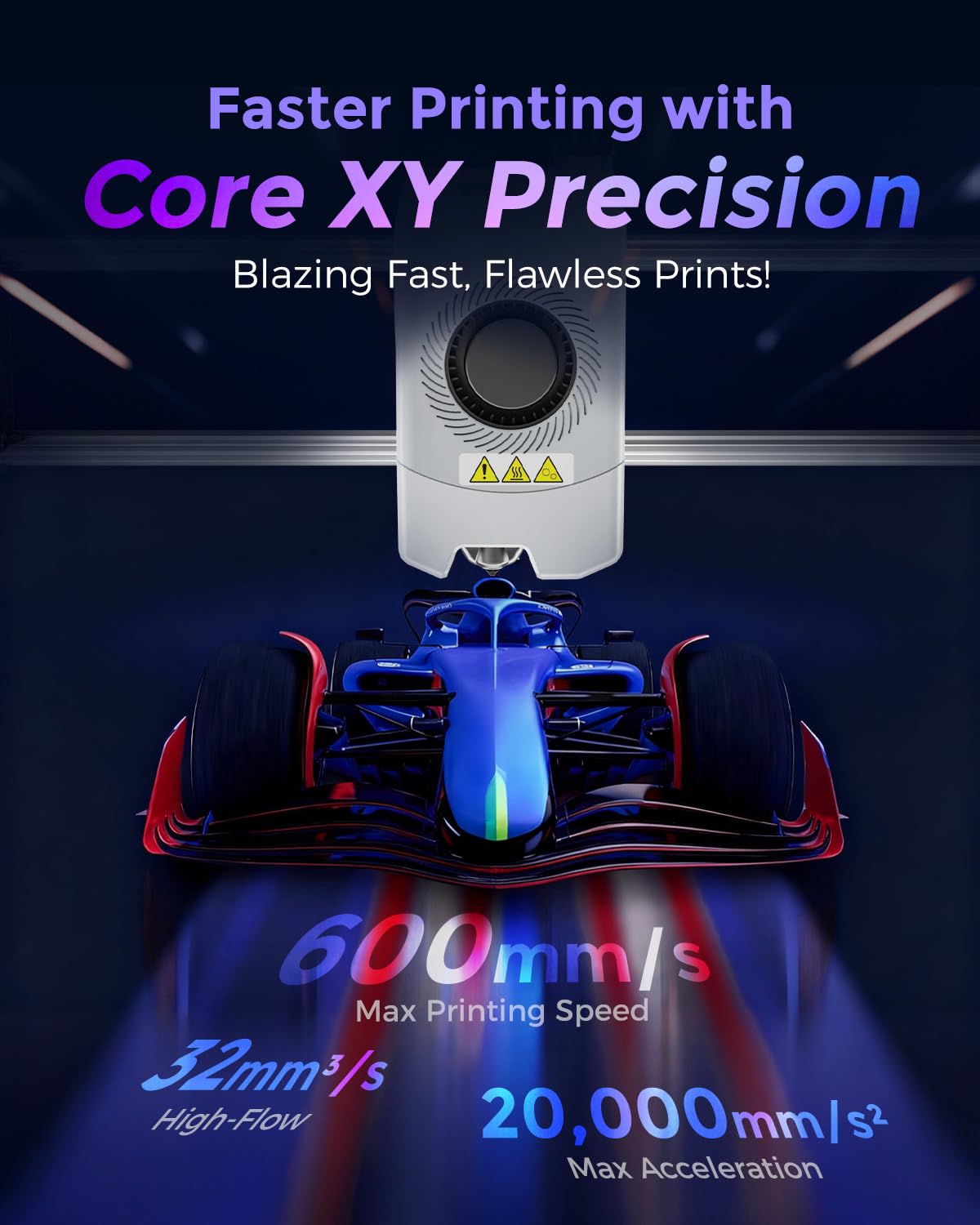 FLASHFORGE AD5X Multi-Color 3D Printer with IFS,Fully Auto Leveling FDM 3D Printer with Max 600mm/s High Speed Printing and Max 300°C Nozzle,Large Printing Size 220 * 220 * 220mm