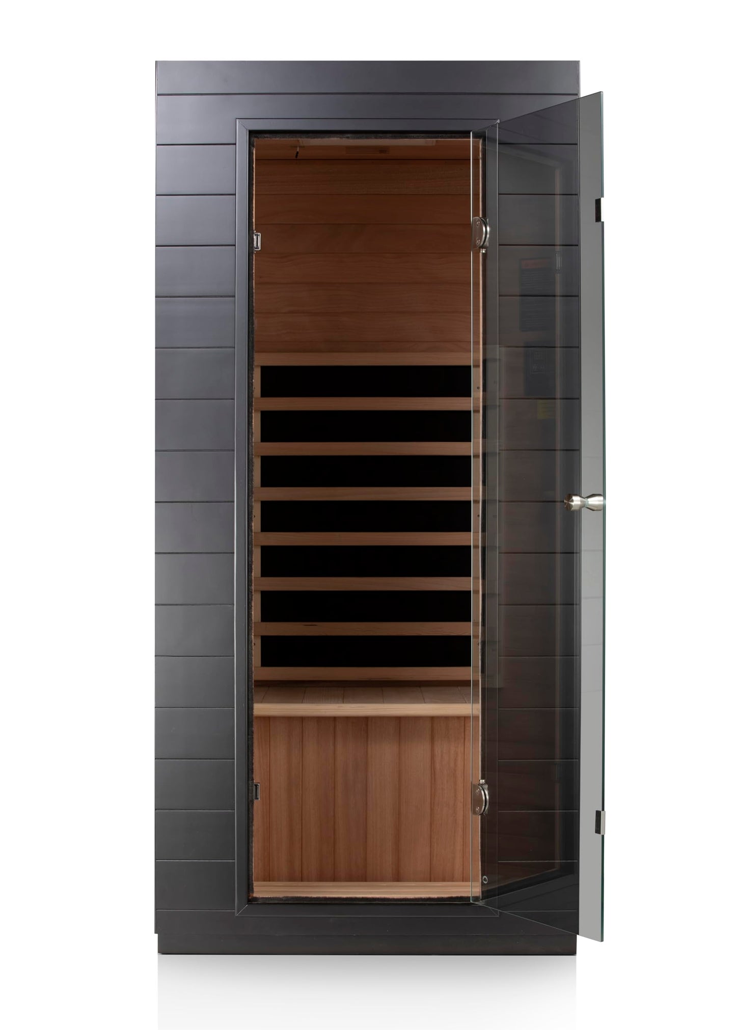 EZLIFE 1-Person Low EMF Infrared Solo Sauna with Red Light Up to 149°F Bluetooth Speakers, Interior Dimensions– 29.45”L × 31.81”W × 63.35”H