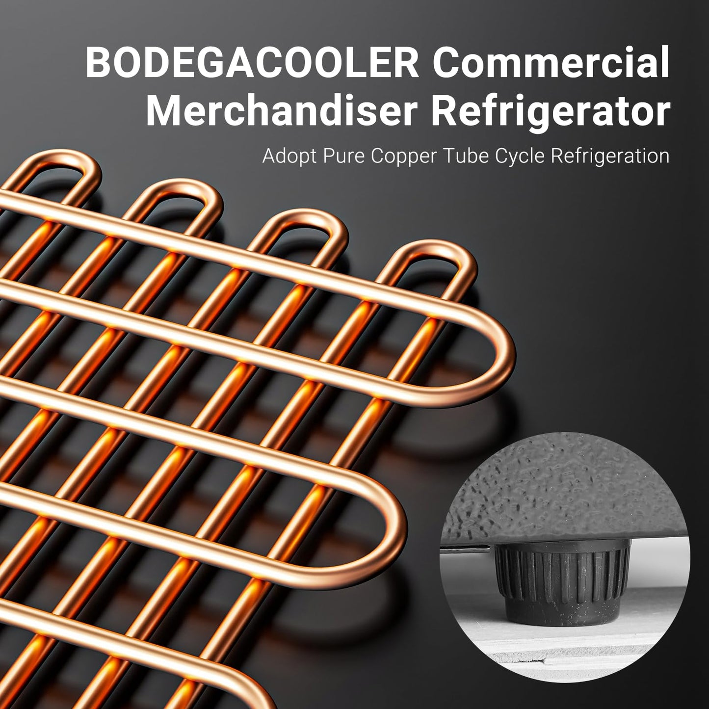 BODEGACOOLER Commercial Merchandiser Refrigerator, 5.7 Cu.Ft Single Swing Glass Door Beverage Cooler, Upright Display Refrigerator with Soft LED Light, Adjustable Shelves, Black