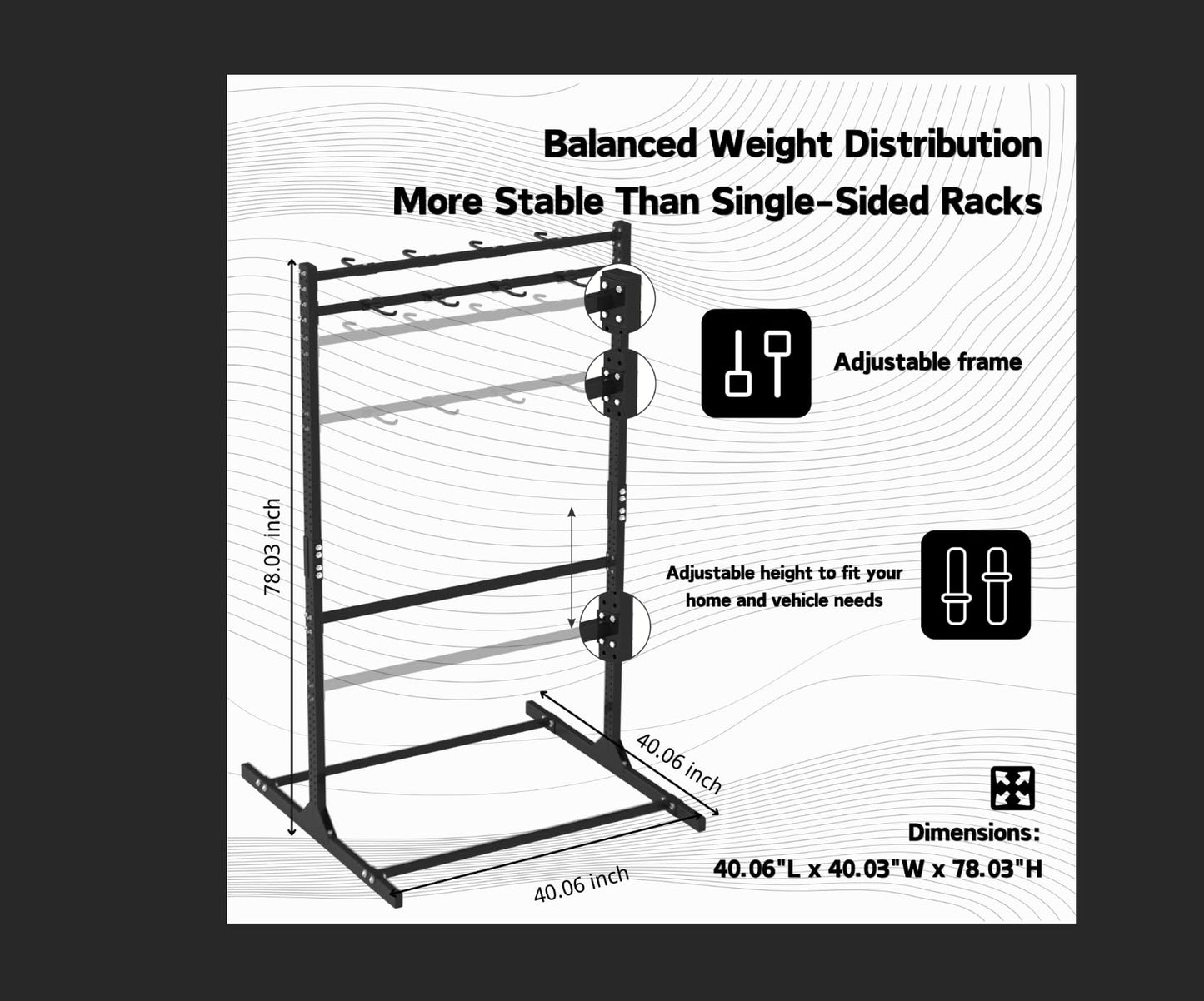 KAXIWEI Vertical Bike Rack for Garage | Heavy-Duty Freestanding Storage System Holds 8 Bikes - Ideal for Road, Mountain, Hybrid, and Kids Bikes | Supports Up to 300 lbs