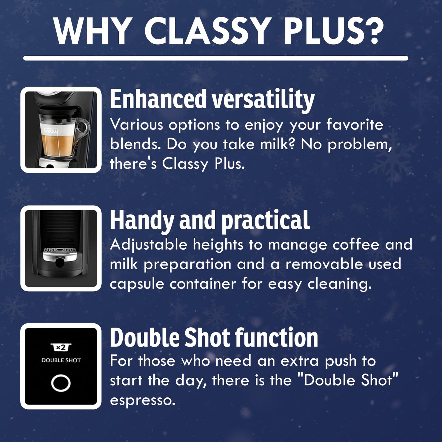 Lavazza Classy Plus Coffee Maker – 72 Count Intenso Espresso Capsules – Dual Brew Espresso & Lungo Machine Compatible Expert Capsules