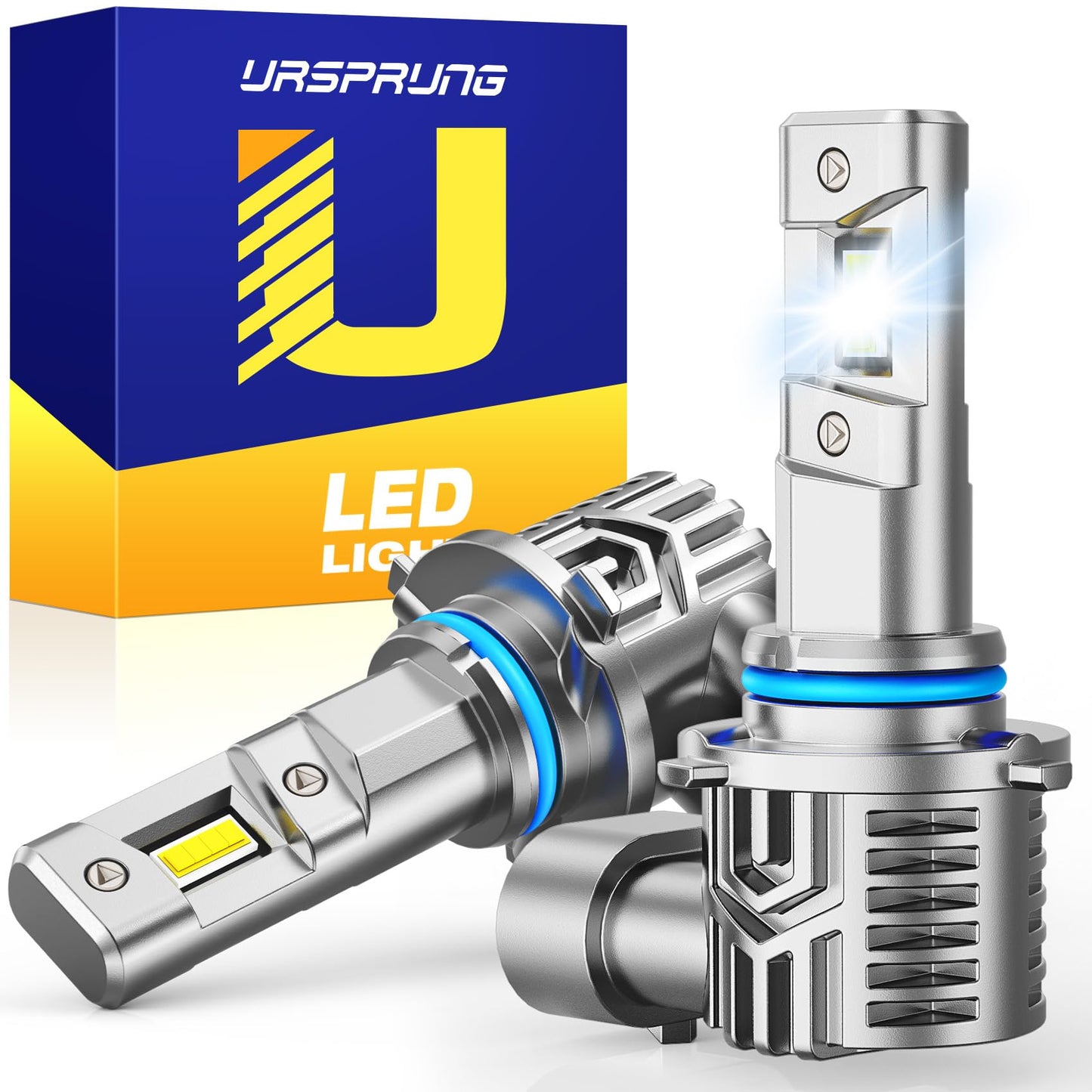 Ursprung 9005 Light Bulbs, 30000LM Brightness, 60000Hrs Lifespan, 6500K Cool White, Plug and Play, Pack of 2