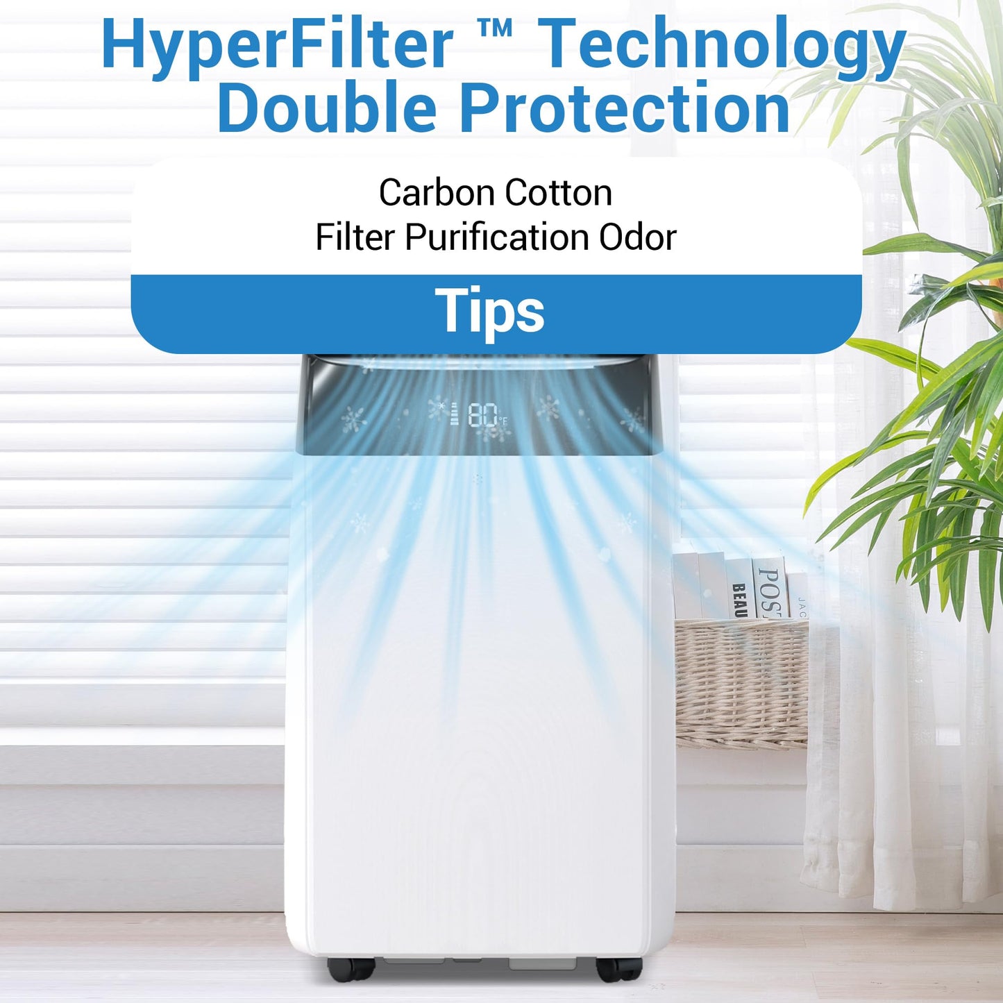 12,000 BTU Portable Air Conditioner with Remote Control, 3-in-1 AC Unit (Cool, Dehumidify, Fan) for Rooms up to 450 Sq. Ft, Easy Window Installation Kit, LED Display & 24H Timer, White/Black