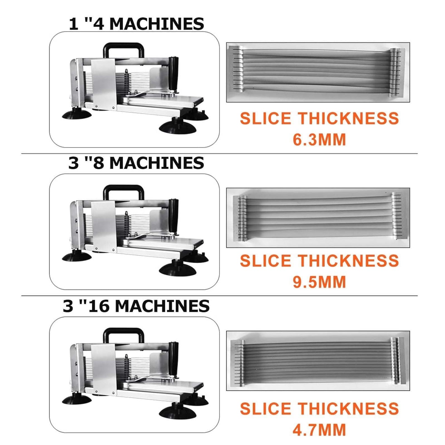Manual Tomato Slicer, Commercial Stainless Steel Vegetable Cutter Machine for Restaurant Home Use, Heavy Duty Kitchen Tool with Non-Slip Feet, Easy Clean, for Cucumber and Banana(3/8in-9.5mm)