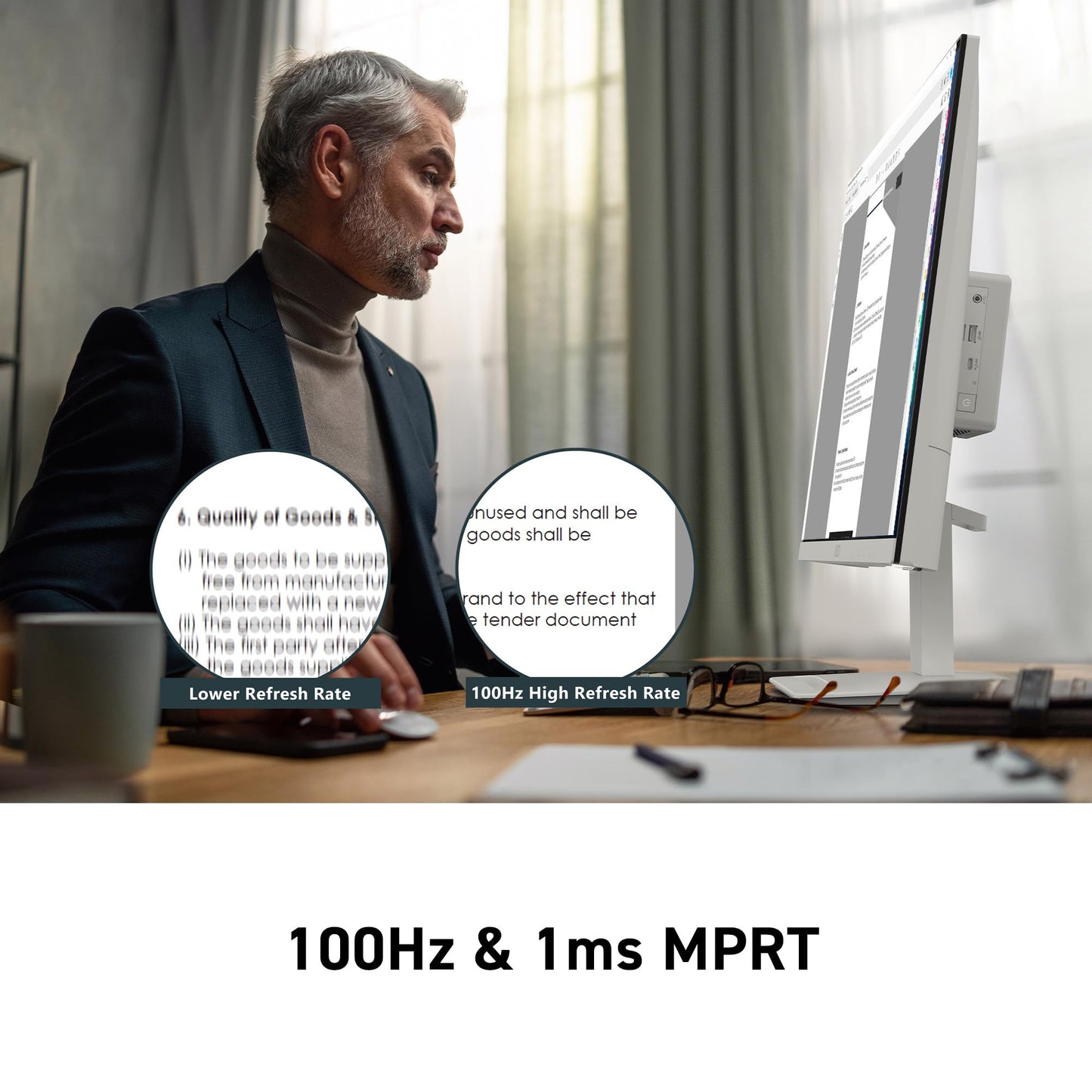 msi PRO MP273QW E2 AMZ 27-inch IPS 2560 x 1440 (QHD) Computer Monitor, 100Hz, Adaptive-Sync, HDMI, VESA Mountable, Tilt, Speaker, 1ms, White
