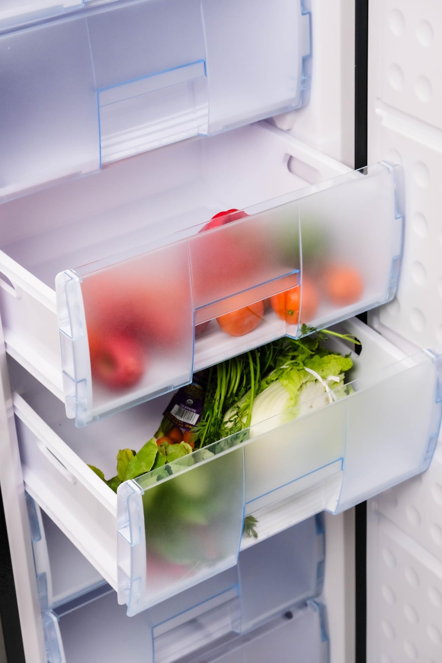 Hamilton Beach Upright Freezer, Deep Freeze, Stainless Steel Freezer with Drawer Compartments, 11 cu. ft. Freezer – 25”D x 23.6”W x 66.5”H