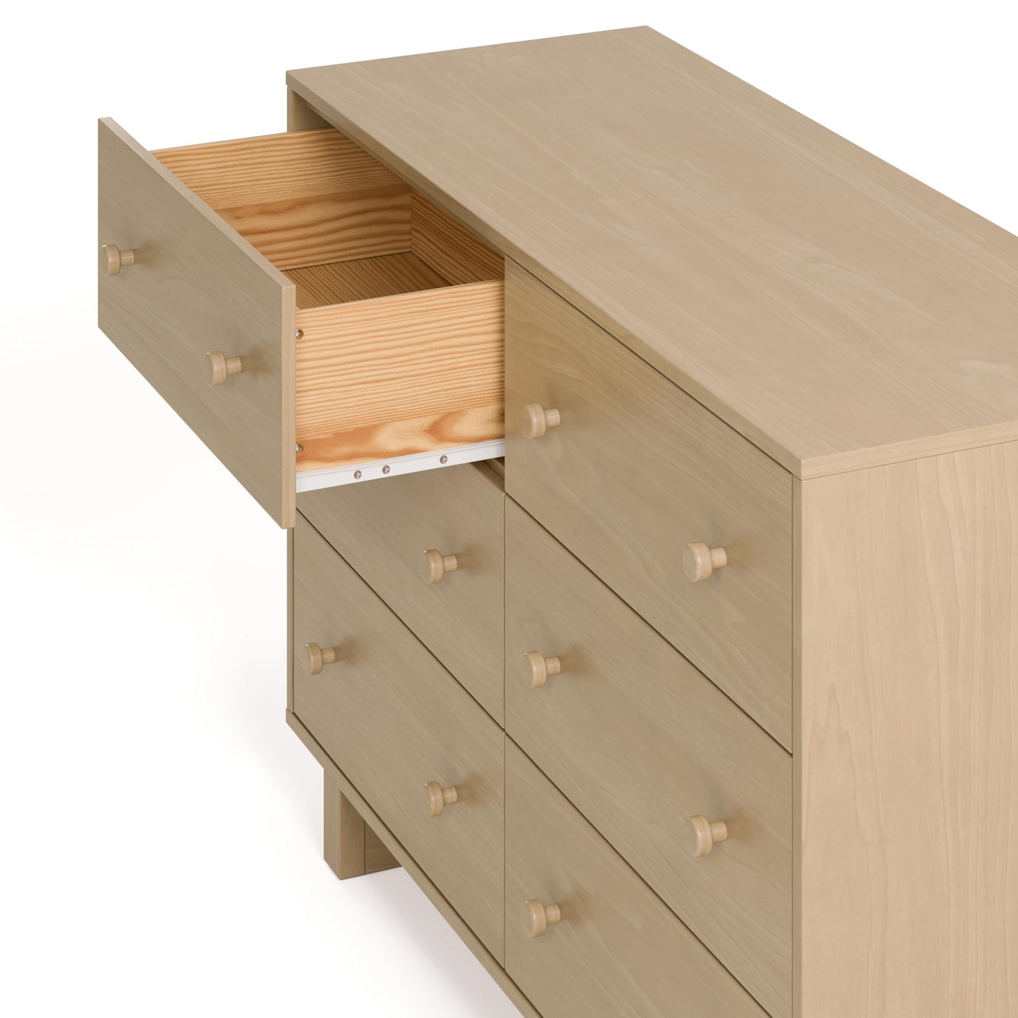 Storkcraft Texas 6 Drawer Dresser (Driftwood) – GREENGUARD Gold Certified Baby Dresser, Interlocking Drawer System for Nursery & Kids’ Bedroom, Brown Chest for Kids Bedroom, Nursery Storage