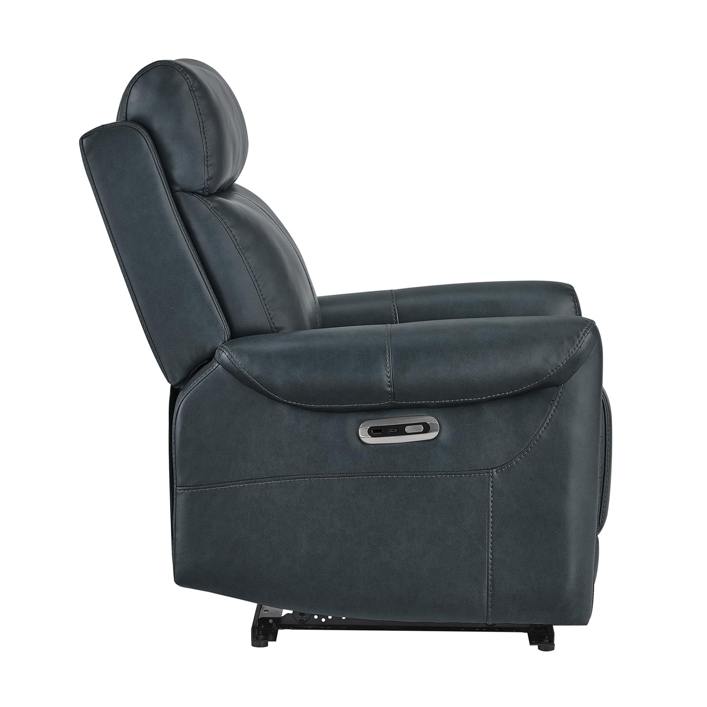 KISLOT Leather Recliner Chair for Adults Wall Hugger RV Recliner with USB Charging Ports Electric Power Reclining Sofa for Living Room Home Theater Seating Bedroom