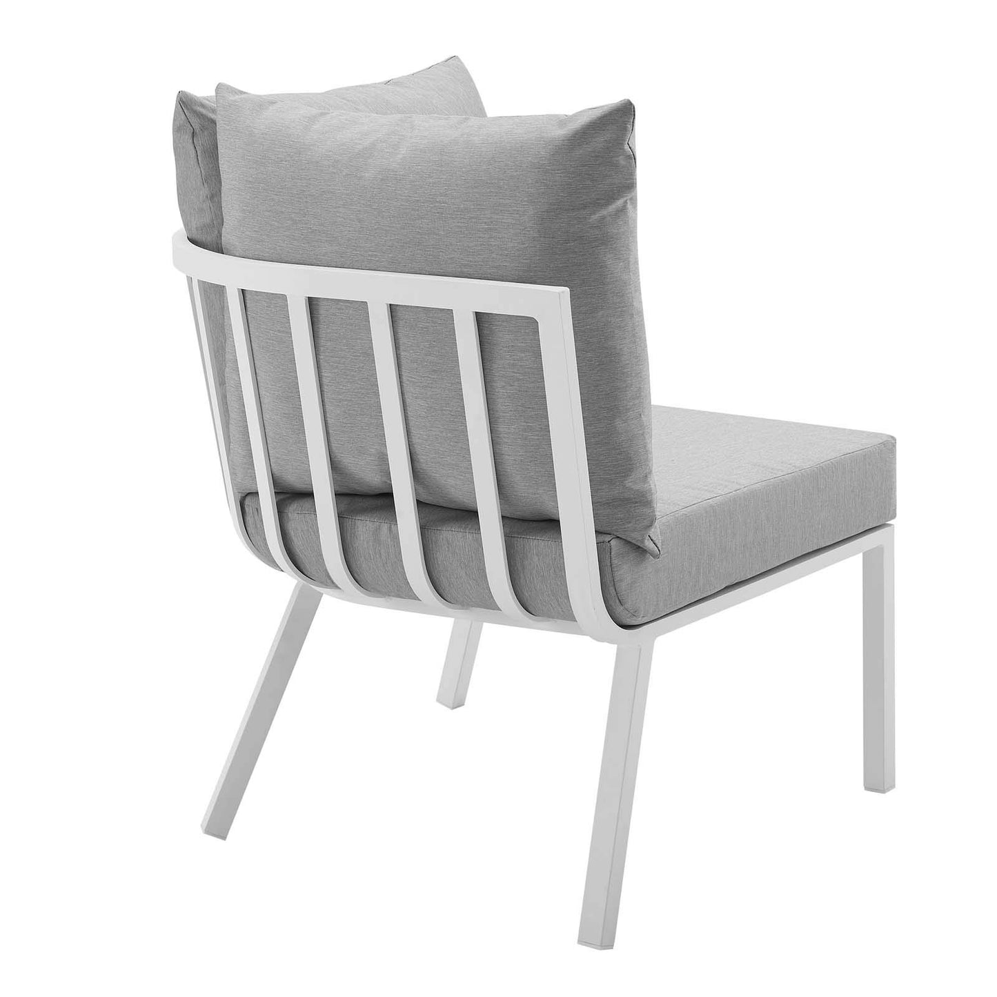 Modway Riverside Outdoor Patio Conversation Set, 85. 5" L x 85. 5" W x 28" H, White Gray