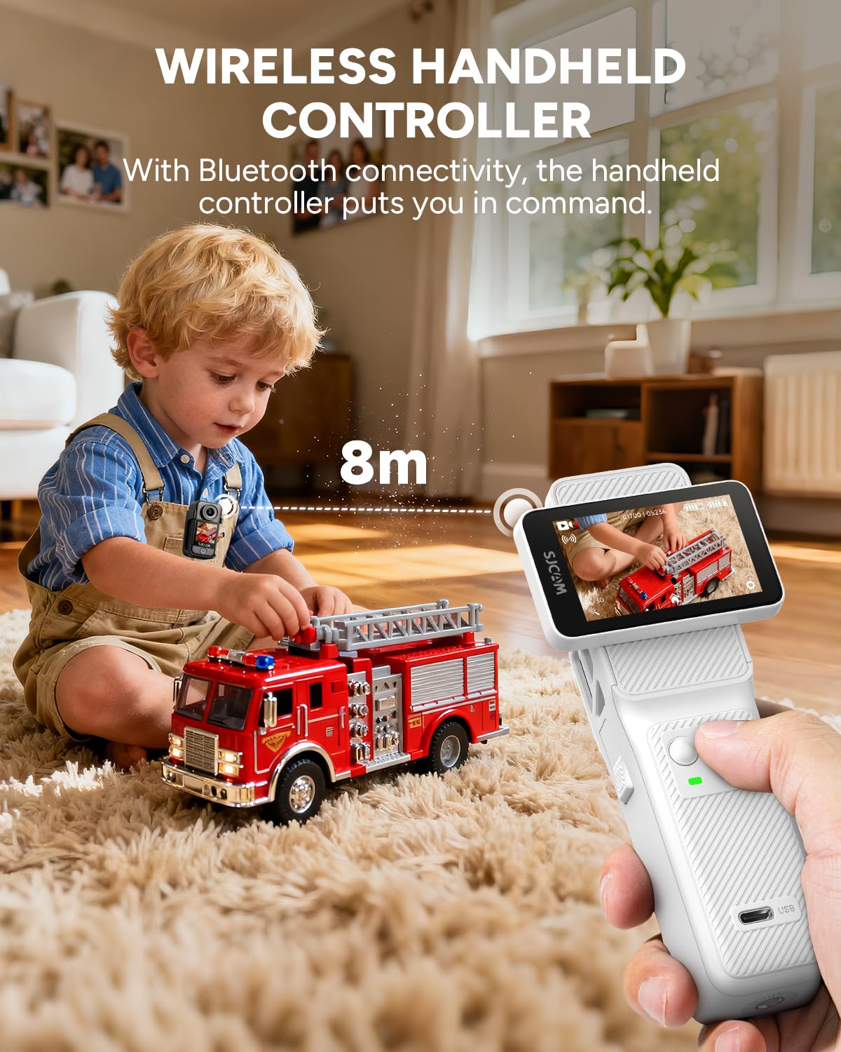 SJCAM C400 4K Action Camera for Vlogging, 6-Axis EIS Stabilizer, 7H Battery, Magnetic Wearable Body Cam, 154° Wide Angle, 2.29'' Touch Screen, 30M Waterproof, 5G WiFi, 64GB Card, POV Cam for YouTube