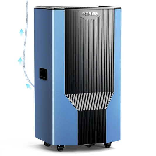 XDRIER 198 PPD Commercial Dehumidifier with Pump & Drain Hose, LGR Technology, Auto Defrost, for Basements, Large Rooms, Warehouses & Storage Areas, 5-Year Coverage