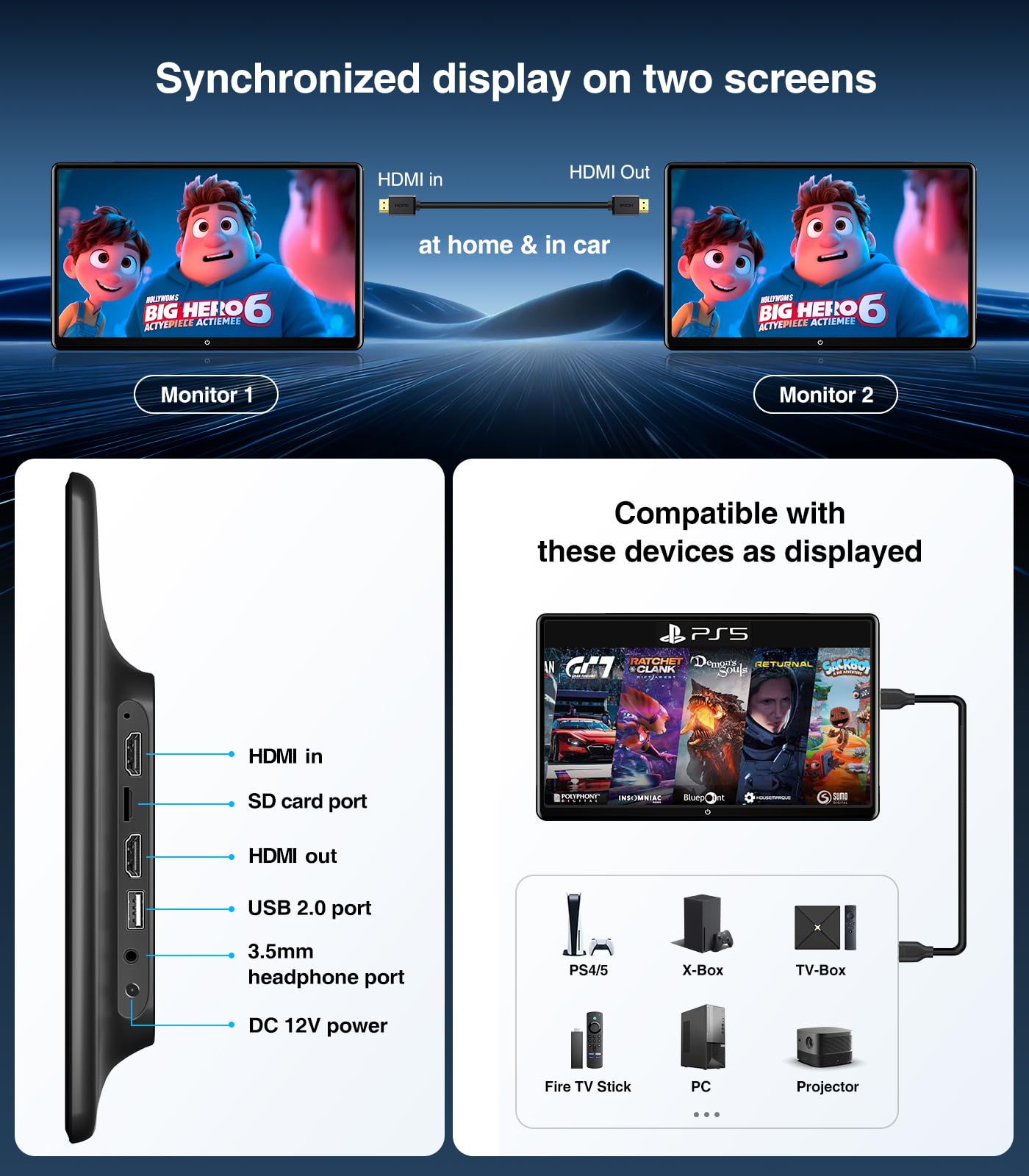 15.6inch Android 13 Headrest Monitor Car TV Touchscreen Entertainment System for Backseat,Support Phone Wireless Mirroring Sync Screen HDMI Bluetooth USB SD 4K Video Playback (2G+32G(2PCS))