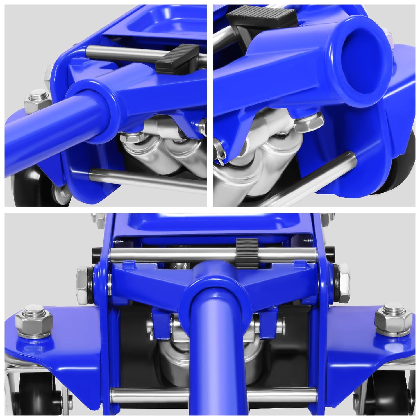 DNA Motoring Low Profile Hydraulic Trolley Service/Floor Jack, 4 Ton (8000 lbs) Capacity, Lifting Range 4.5"-20",Blue,TOOLS-00308