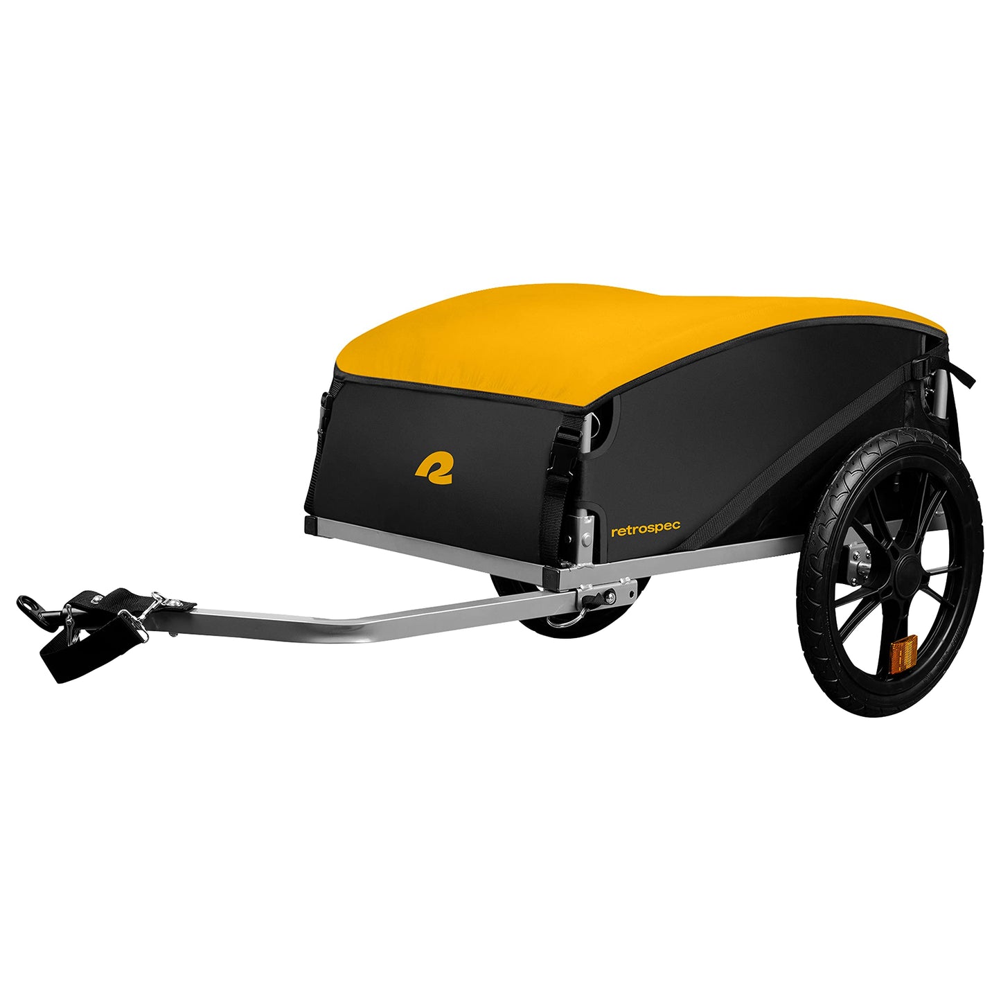 Retrospec Rover Hauler Bike Cargo Trailer - Foldable Frame with Weather-Resistant Fabric & 80lb Capacity - Universal Bike Trailer for 20-29in Wheels - Includes Safety Flag & D-Ring Anchors