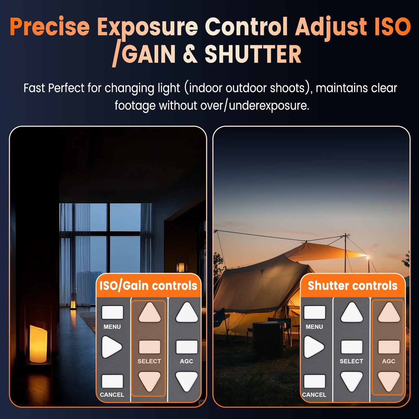 AODELAN Compatible with Canon Camcorder Controller, 650FT Wireless Multifunctional Remote Control for HF G70,G60,G50,XA60,XA65,XA70,C80,C700 with IRIS Focus Zoom ISO OSD ND Adjust,Replace RC-V100
