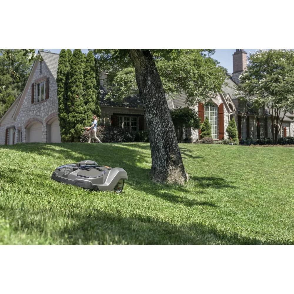 Husqvarna Automower 430X Robotic Lawn Mower with GPS Assisted Navigation, Automatic Lawn Mower with Self Installation and Ultra-Quiet Smart Mowing Tech for Medium to Large Yards (0.8 Acre), 967852845