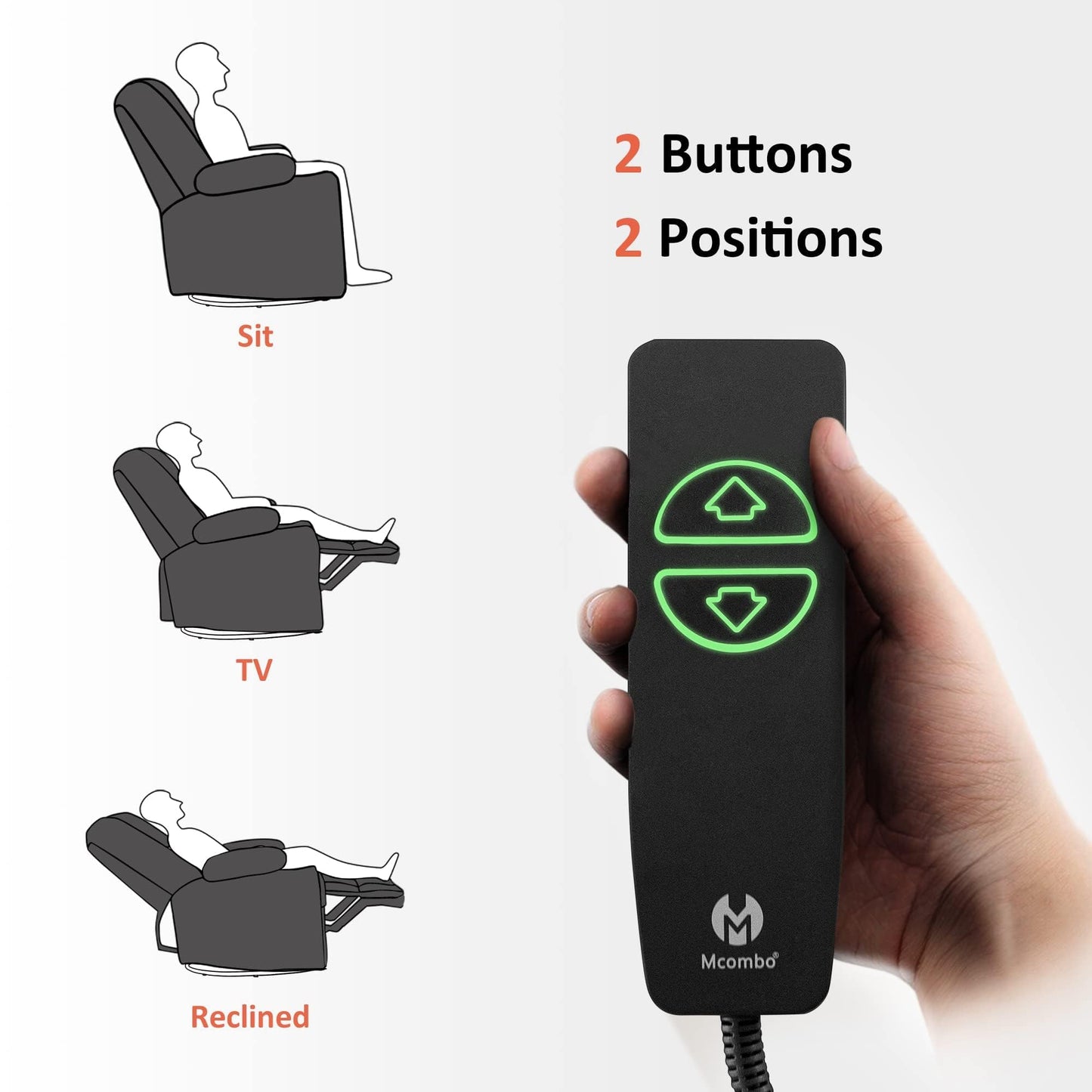 MCombo Oversized Swivel Glider Rocker Power Recliner Chair for Living Room with Heat and Vibration Massage, USB Ports, Cup Holders and Pockets, Faux Leather 7785 (Black)