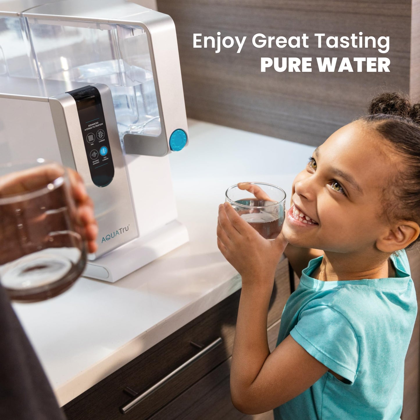 AquaTru Classic Countertop Water Purifier | Certified 4-Stage Reverse Osmosis System Removes 84 Contaminants Including Forever Chemicals, Lead, Fluoride & Microplastics | No Plumbing Required