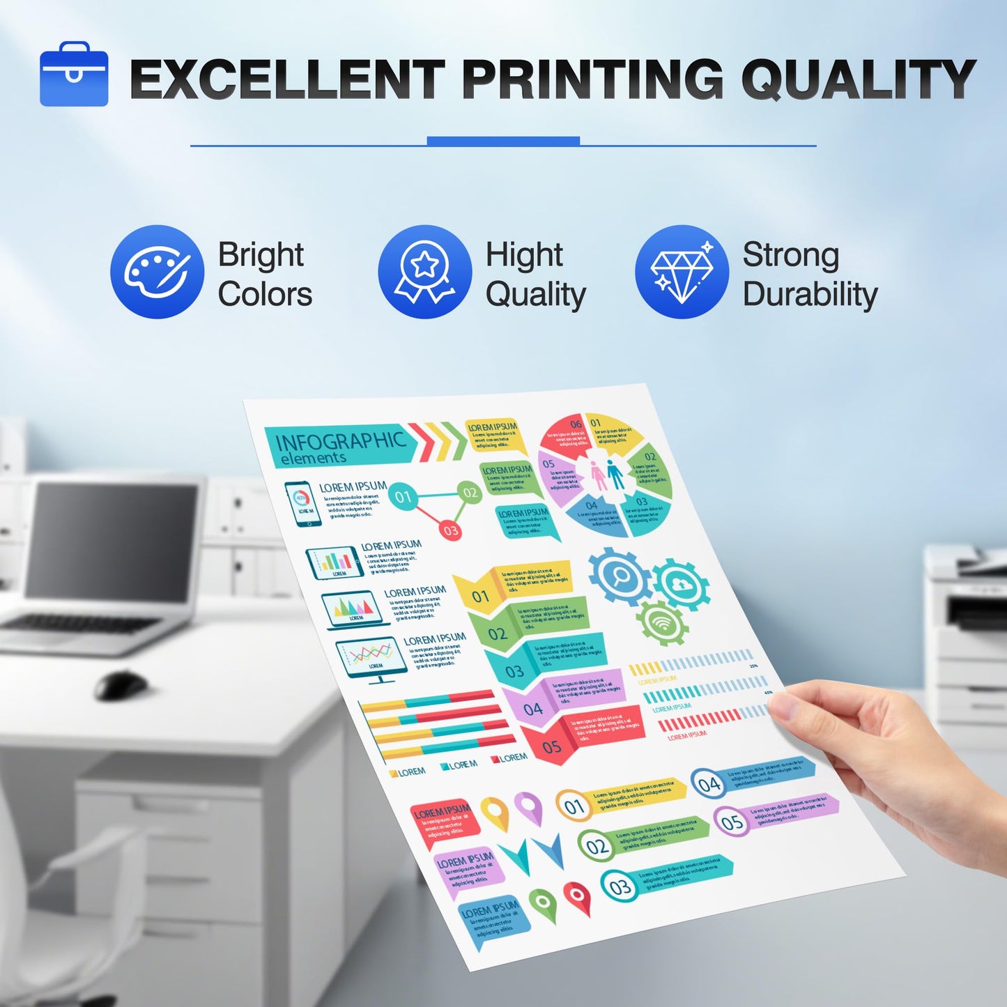 738 738XL Ink Cartridge 4-Pack with Chip Replacement for HP 738 Ink 498N8A 676M6A 676M7A 676M8A DesignJet T850 Ink - 300ML for DesignJet T850 T950 Wide Format Printer Plotters (4-Pack, BK/C/M/Y)