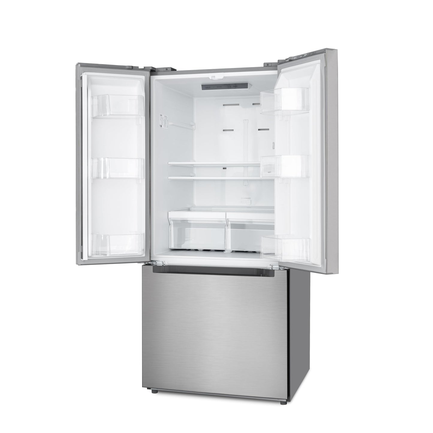 KoolMore 30-Inch and 18.5 cu. ft. Counter Depth French Door Refrigerator with Three Doors and Deep Freezer in Stainless-Steel (KM-RERFDSS-18C)