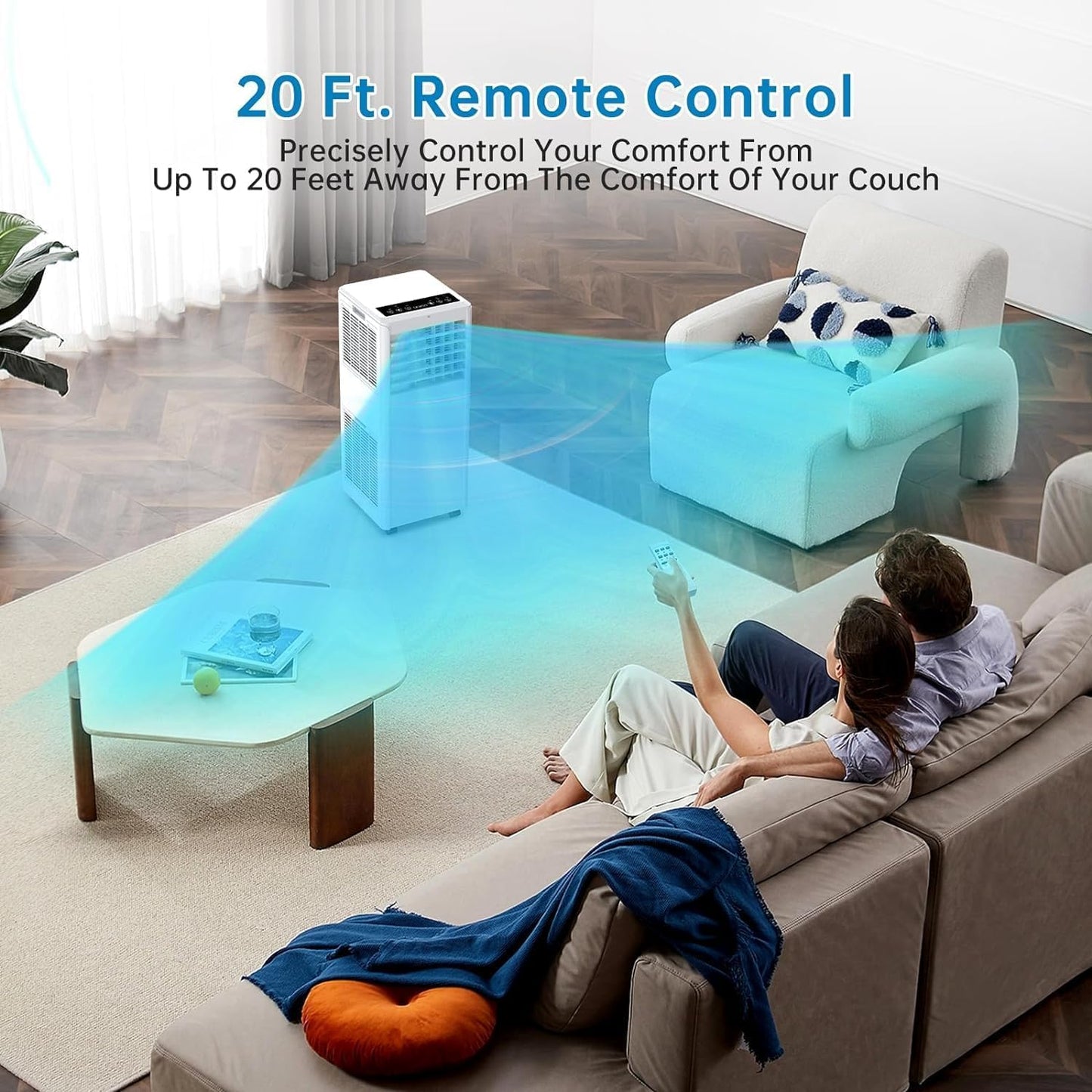 Acekool 8000 BTUs Portable Air Conditioner, Air Conditioners 3-in-1 Cooling, Fan & Dehumidifier for Up to 350 Sq.Ft, Remote Control, 24H Timer, Smart Sleep Mode, Floor AC Units, LED Display