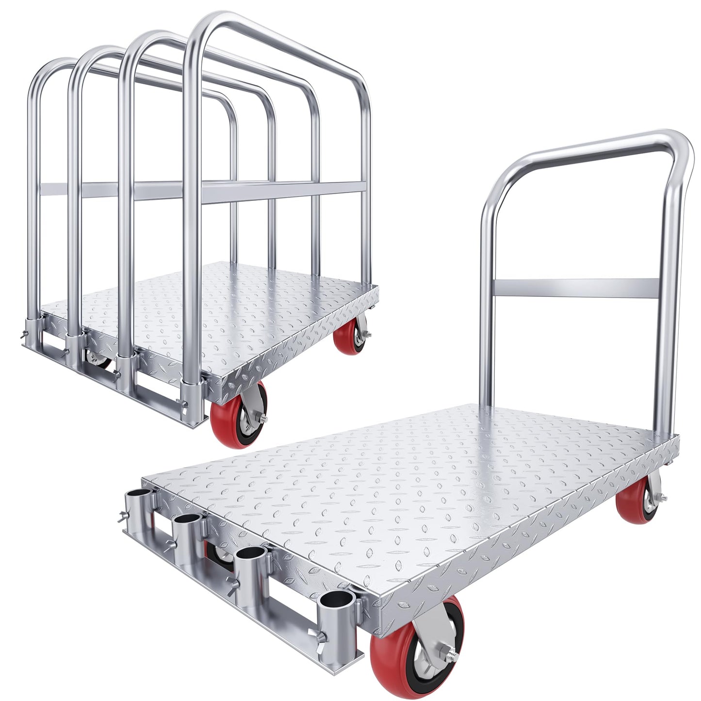 YITAHOME 2-in-1 Steel Panel Truck Cart 22LBS with 4 Swivel Casters