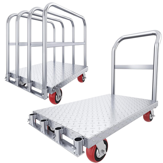 YITAHOME 2-in-1 Steel Panel Truck Cart 22LBS with 4 Swivel Casters