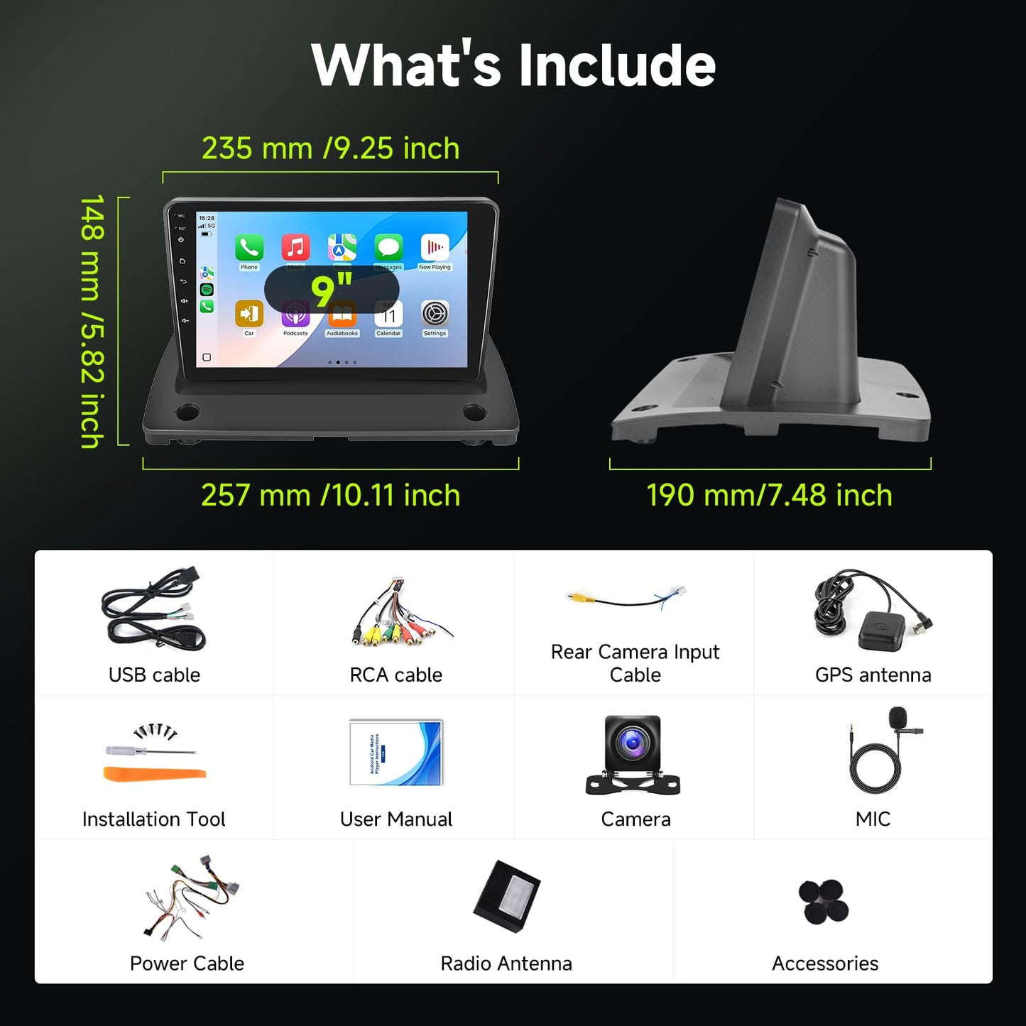 8Core 6GB+128GB Android 15 Radio for Volvo XC90 2004-2014 Car Stereo with 9-Inch 1280x800 IPS Touchscreen,Wireless Carplay/Android Auto GPS DSP 46EQ 5.0Bluetooth WiFi FM/RDS SWC Camera