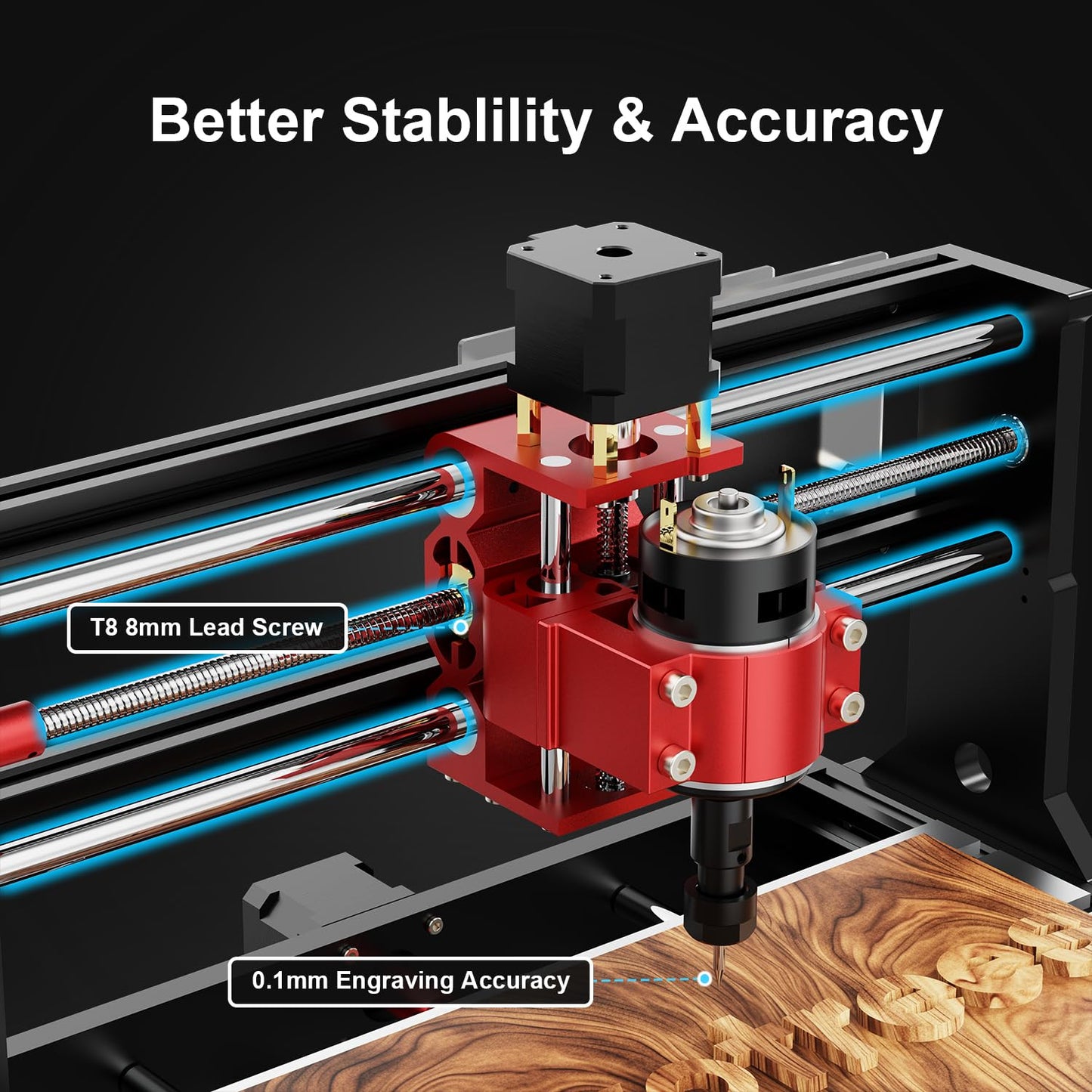 TTC3018 Pro CNC Router Machine,Desktop CNC Engraving Machine Upgraded 3-Axis Engraving All-Metal Milling Machine for Wood Acrylic MDF Nylon,300mmX180mmX40mm Working Area