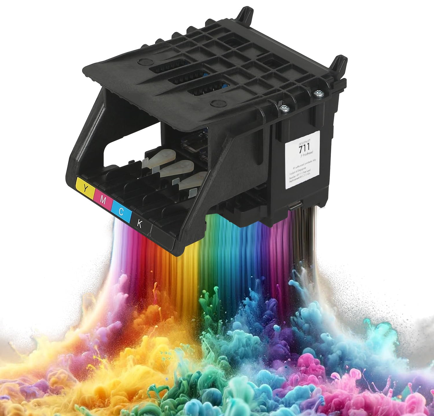 711 DesignJet Printhead High Yield Replacement Kit (C1Q10A) for HP DesignJet T530, T525, T520, T130, T125, T120 & T100 Large Format Plotter Printers (with Chip) Print Head