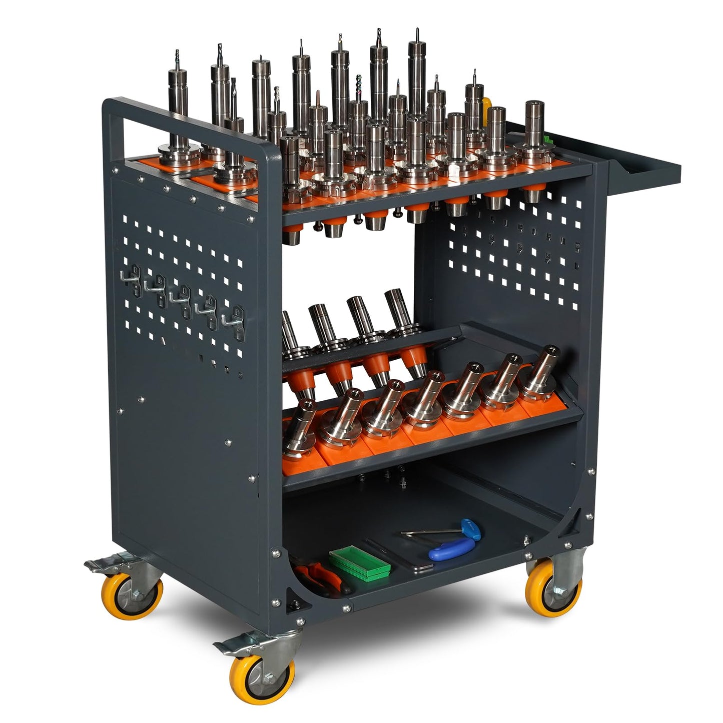 LYREIGN CNC Tool Rack Organizers, Large Capacity CNC Tool Storage Cabinet, CNC Tool Service Cart, Multi-Purpose CNC Tool Holder Vertical Drawer Cabinet for Mechanic Factory Garage