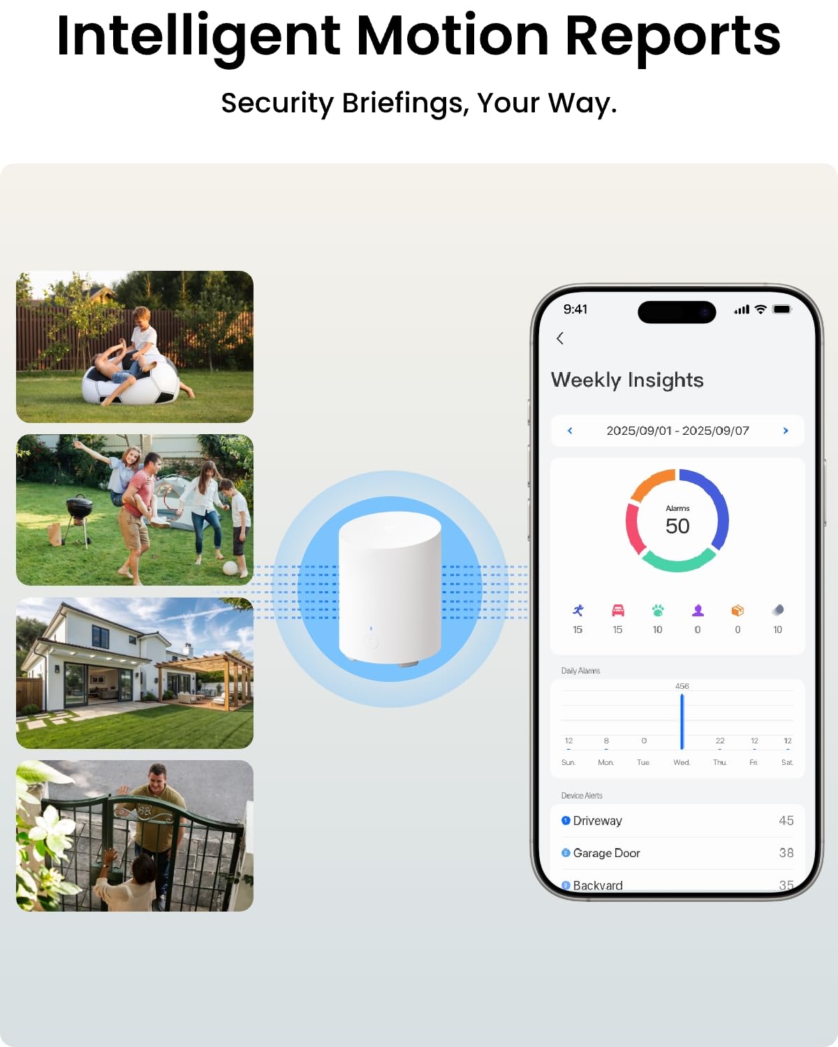 REOLINK 5MP Solar Security Cameras Wireless Outdoor, 360° Pan Tilt Auto-Tracking, Smart AI Detection, Up to 1TB Local Storage, 2.4/5GHz Dual-Band WiFi, Home Hub Mini with 2X Argus PT + Solar Panel
