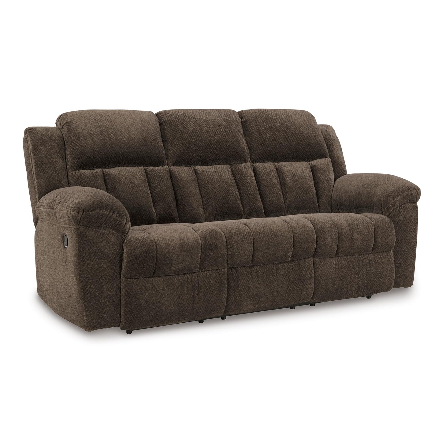 Signature Design by Ashley Frohn Modern Manual Reclining Sofa, Dark Brown