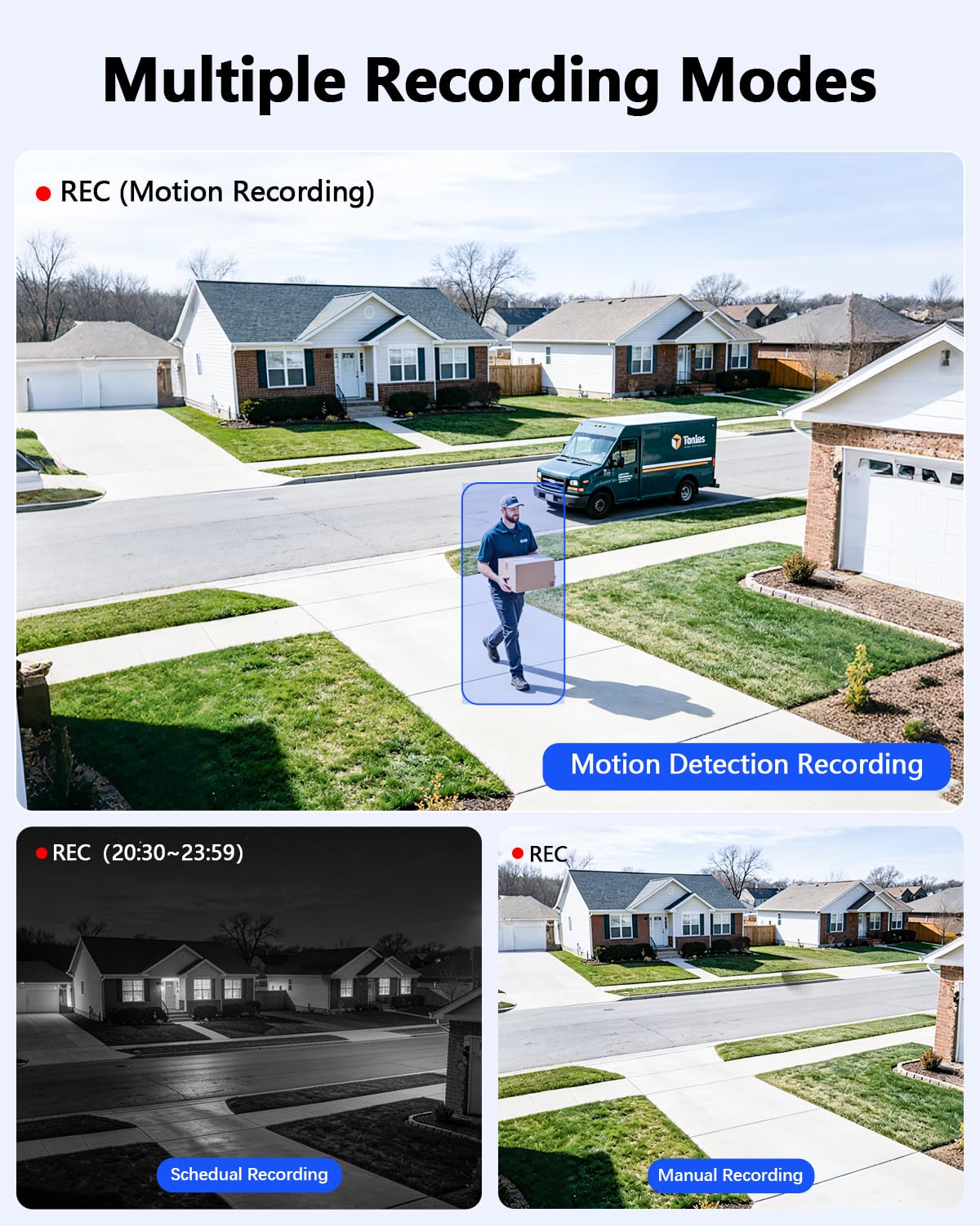 【90-Day Storage】 Outdoor Wired Security Camera System, Home Video Surveillance Systems, CCTV Cameras for Home, Surveillance DVR Kits