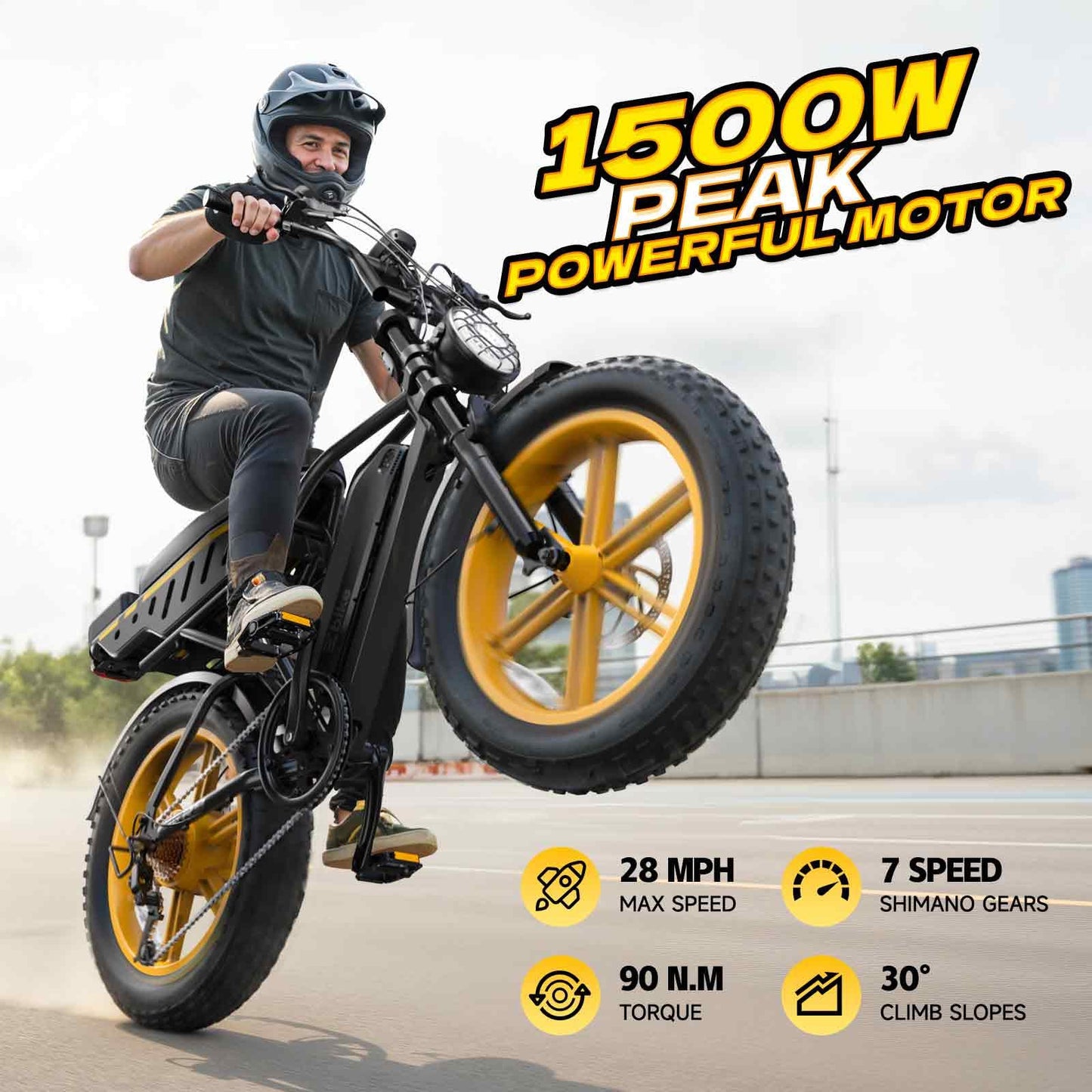 TST Electric Bike for Adults, 1500W Peak Motor 60 Miles Fat Tire E Bike with 48V 15Ah Removable Battery 20" Electric Bike with Dual Suspension, R9