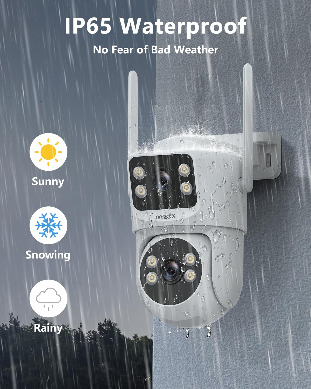 (2026 New) 2K Wireless Security Camera System with 10" Monitor, Dual Lens PT Cameras, 64GB TF Card, 130° Wide Angle, Long Range WiFi +76%, PIR Detection, 2-Way Audio, No Monthly Fee