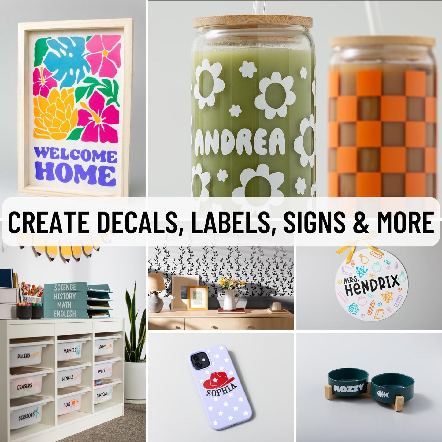 Cricut Maker 4 Vinyl Cutting Bundle - Smart Cutting Machine with Rainbow Smart Adhesive Vinyl Rolls & Tools for Decals, Labels & DIY Projects