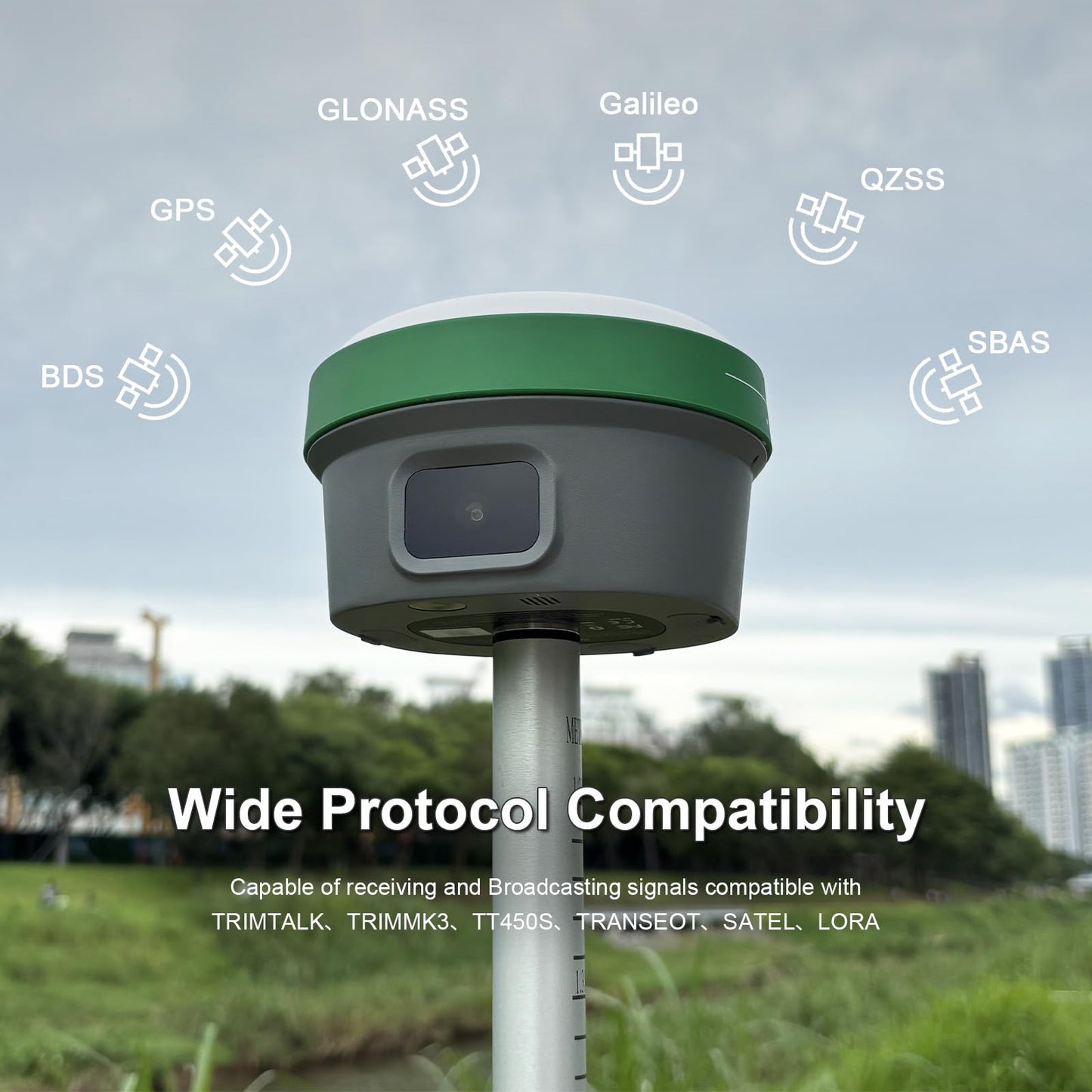 SMA60AR Photogrammetry Rover & SMA20 Pro Base, RTK PPK GNSS Survey Equipment, AR Visual Stakeout, Dual Cameras, OLED Display, 60° IMU, 4G BT, UHF Up to 18 km for Drone Topographic GIS