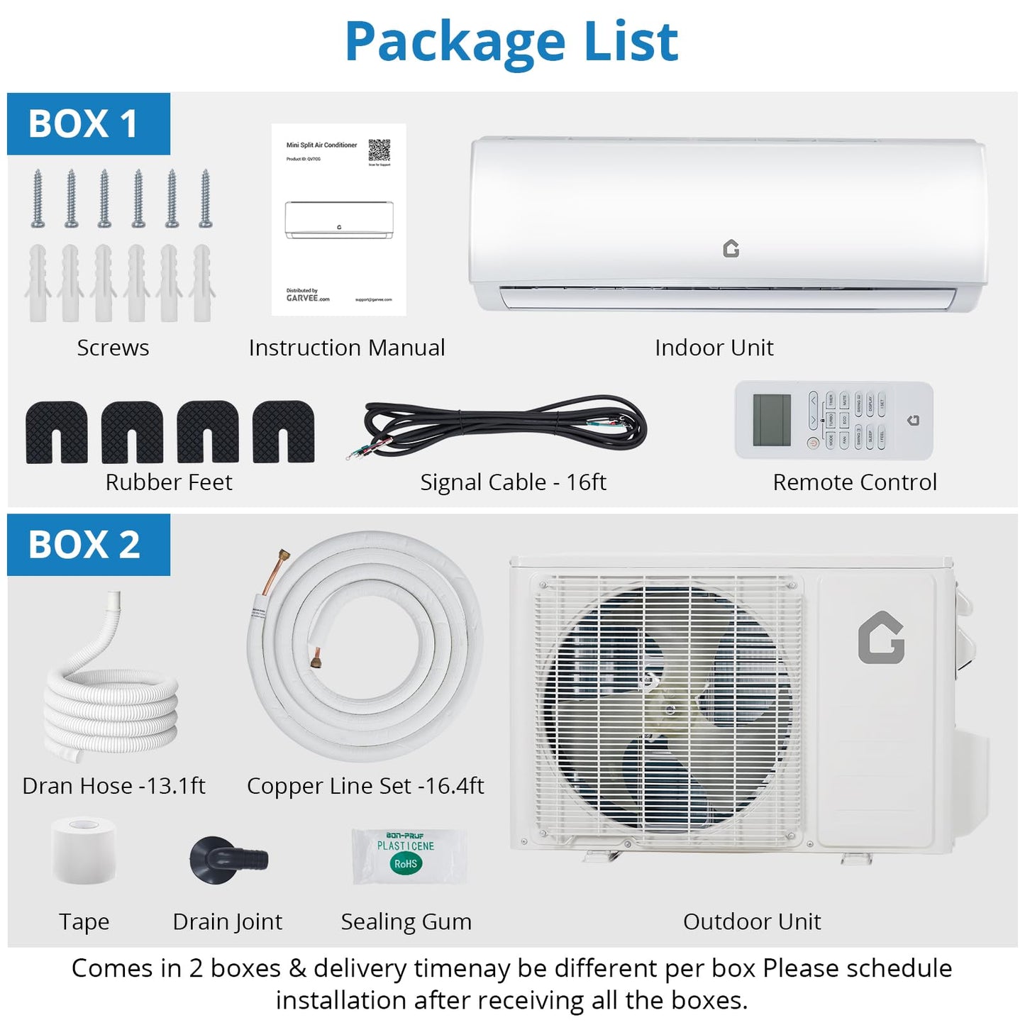 9000 BTU Air Conditioner, Wifi Enabled Mini Split Heater with Inverter, 20 SEER2 230v Energy Saving Ductless Split AC Unit with Pre-Charged Condenser