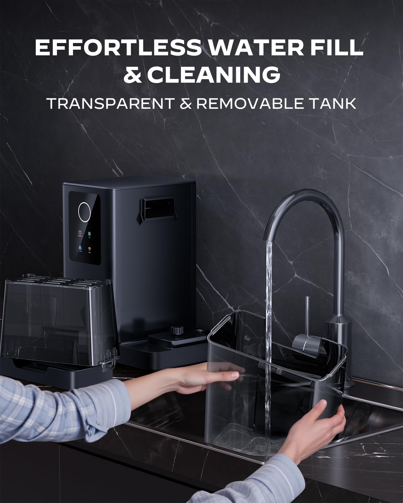 Silonn Nugget Ice Maker Countertop with App & Voice Control, 40 lbs/24H Pebble Ice Machine, 3L Water Tank, Self Cleaning Sonic Ice Maker, Soft Chewable Ice for Home, Kitchen, Party