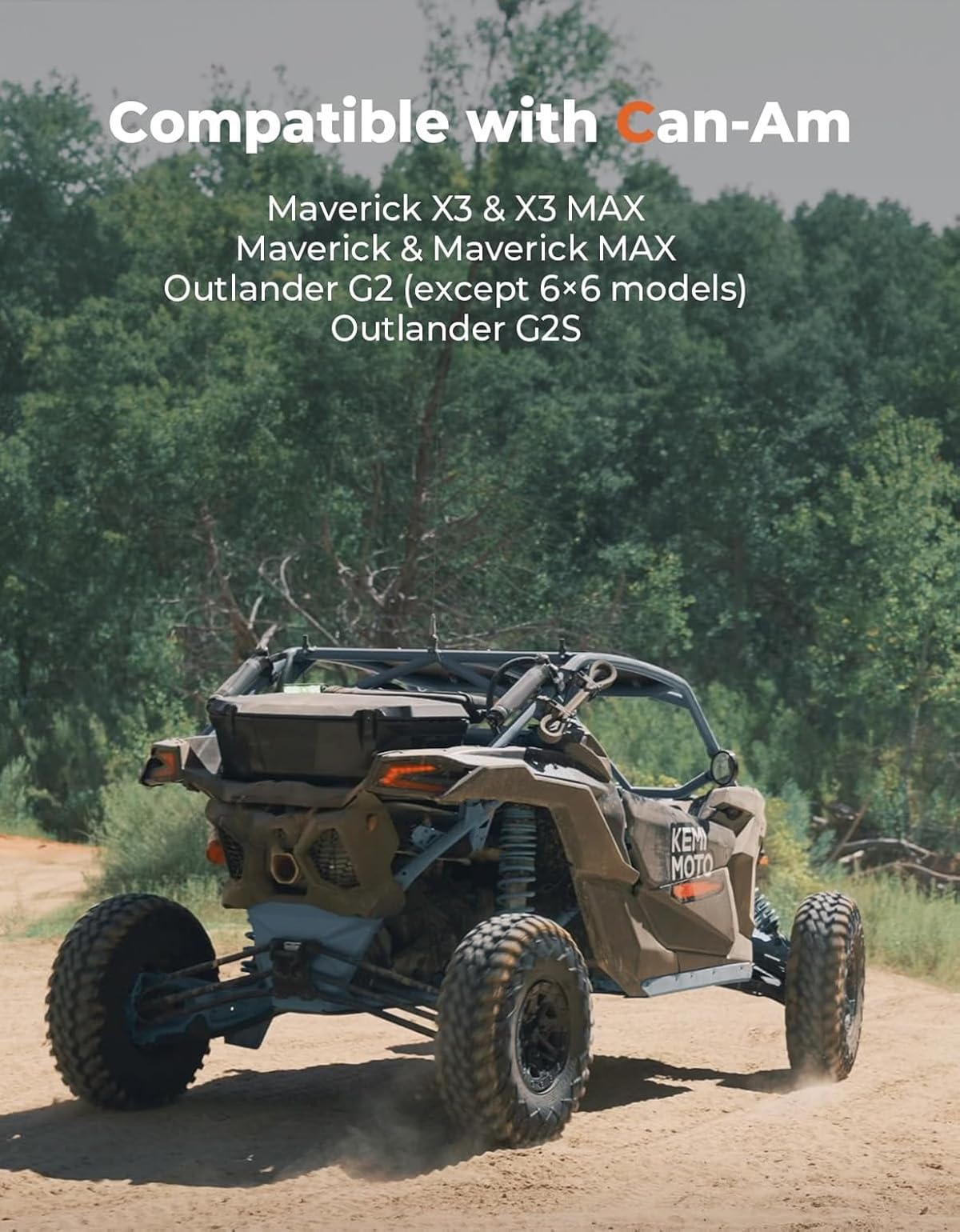 KEMIMOTO X3 Cargo Box, Rear Storage Box Trunk Rack Storage Compatible with Can-Am Maverick X3 Outlander(Except 6x6) Renegade, UTV Accessories, Replace 715004778