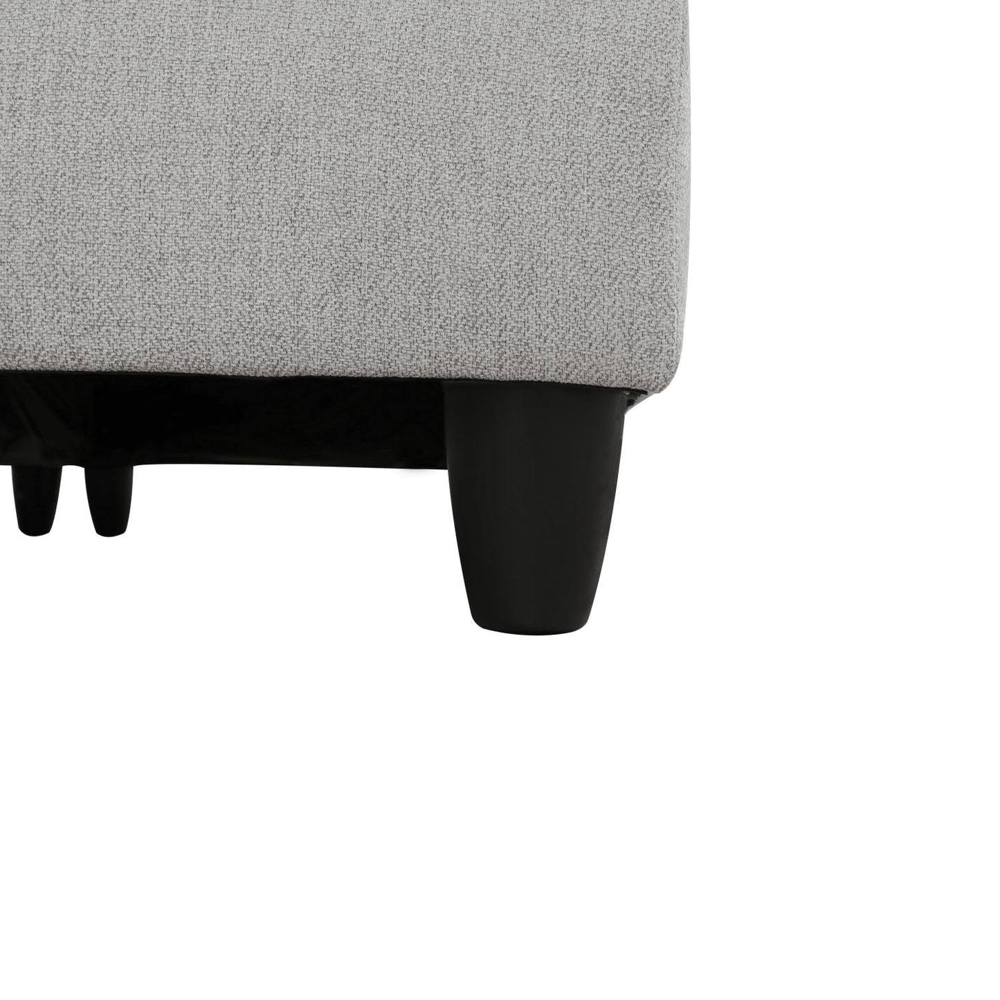 UOCFYK Sectional Sofa Couch with Right Chaise, Flannel L Shaped Couches for Living Room, Office, Apartments, Small Space, Light Grey