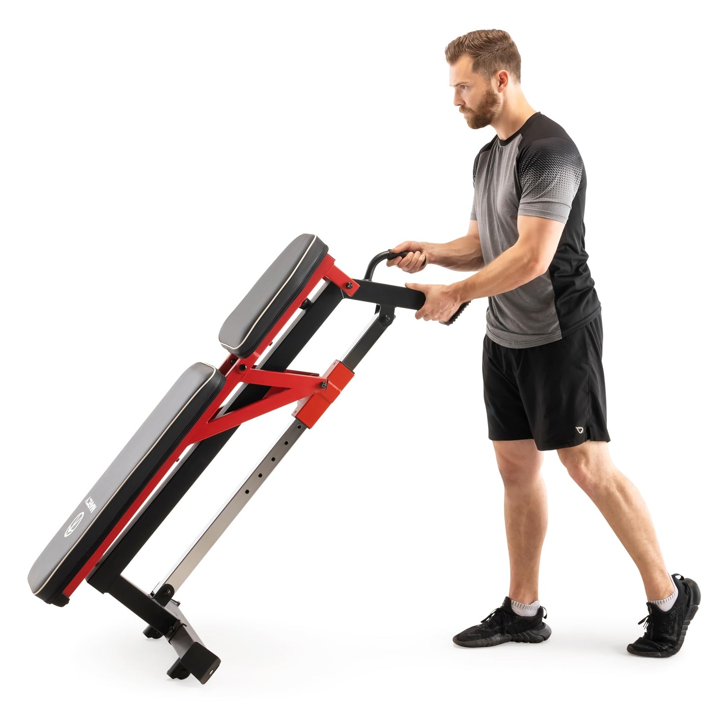 Marcy Adjustable Strength Training Utility Bench with Chrome Sliding Track SB-5429